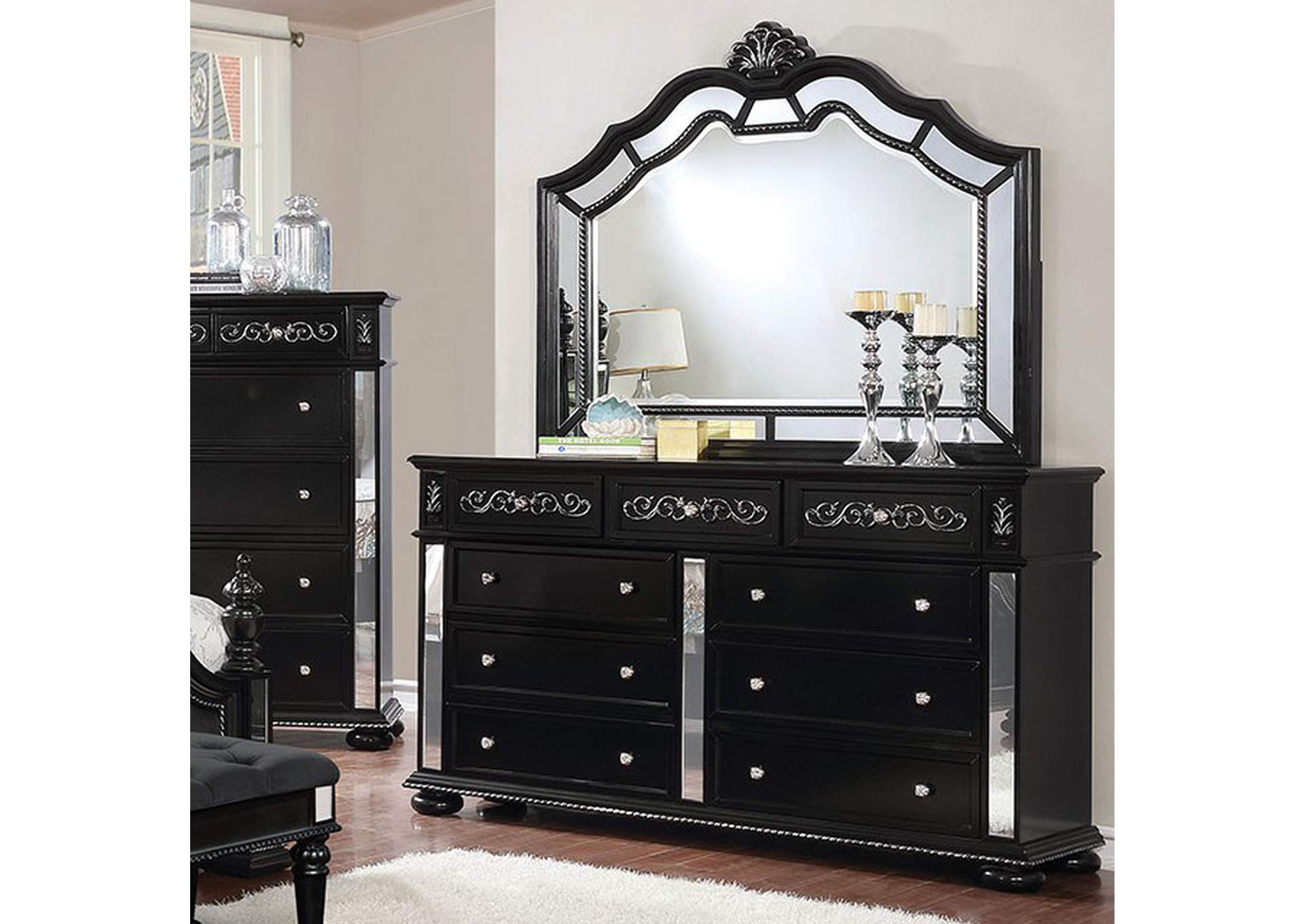 Azha Black Dresser,Furniture of America