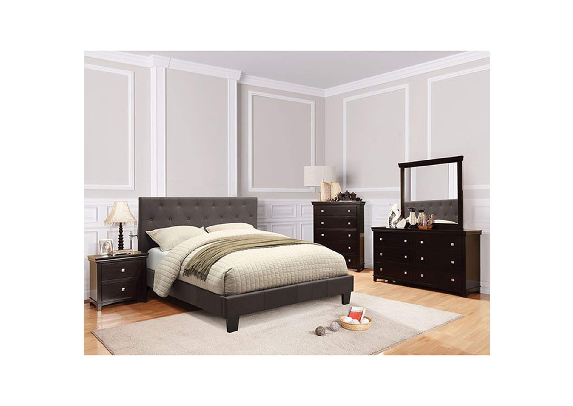 Leeroy Cal.King Bed,Furniture of America