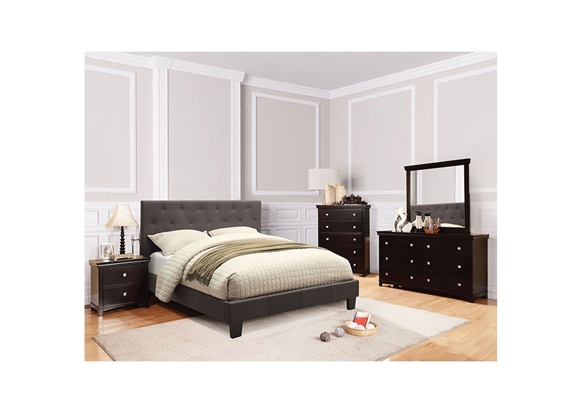 Leeroy Gray Queen Bed,Furniture of America