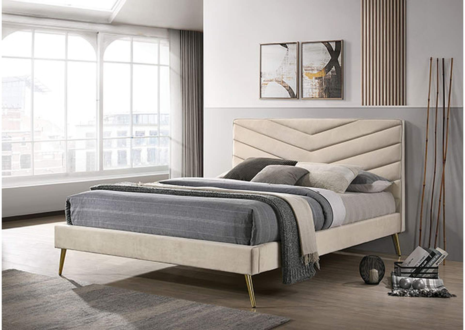 Vivar E.King Bed,Furniture of America