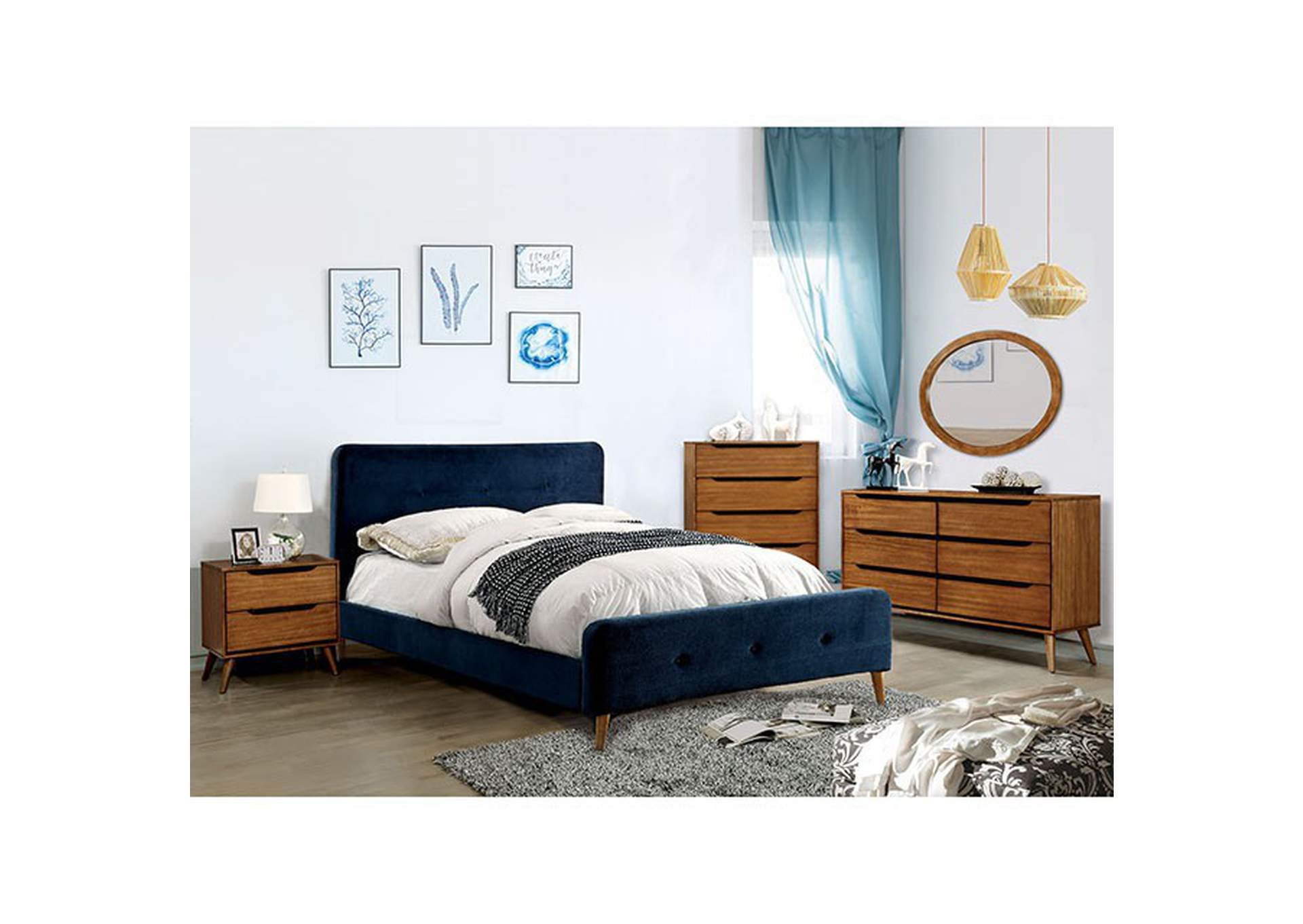 Lennart Oak Mirror,Furniture of America TX