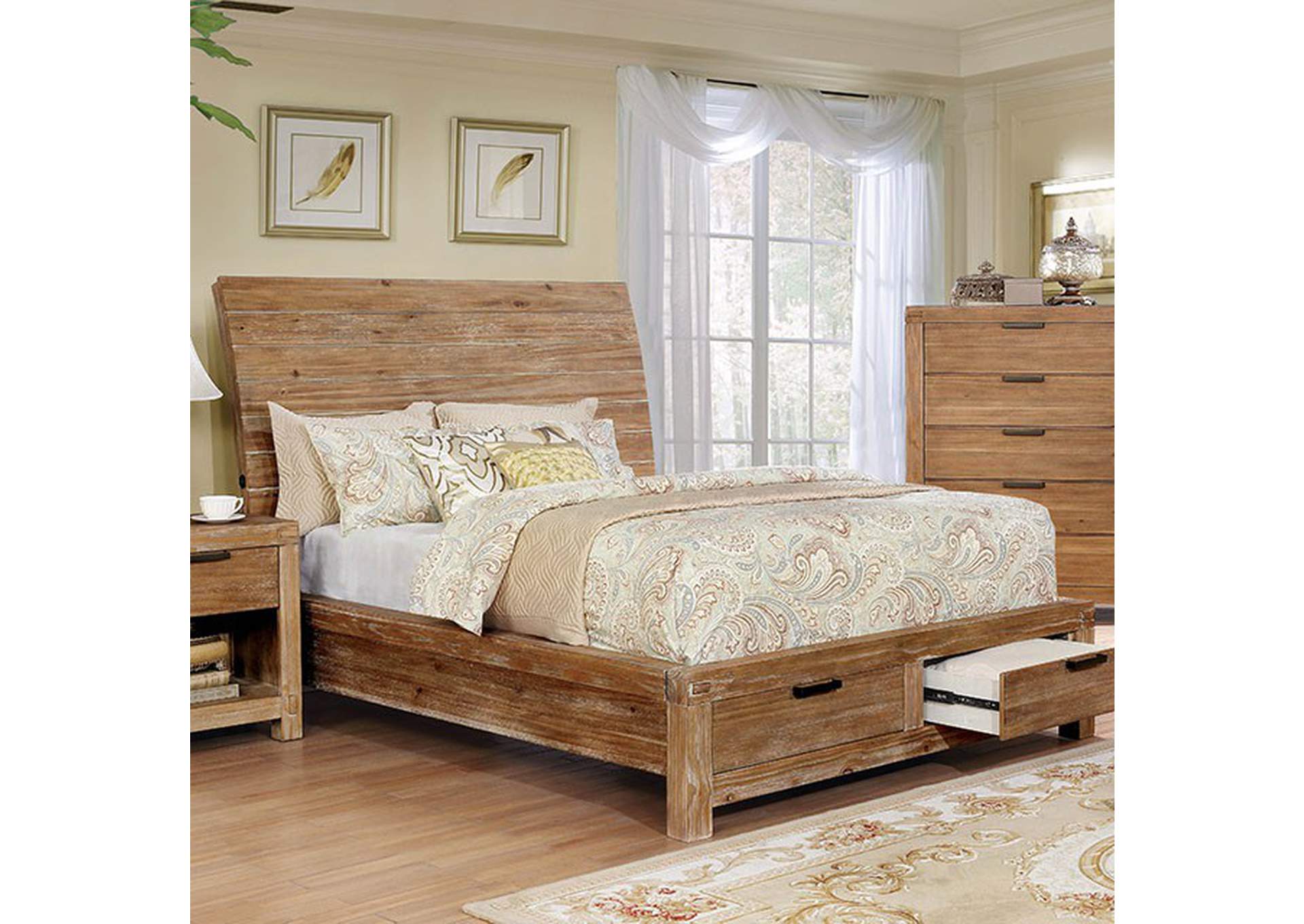 Dion Eastern King Bed,Furniture of America