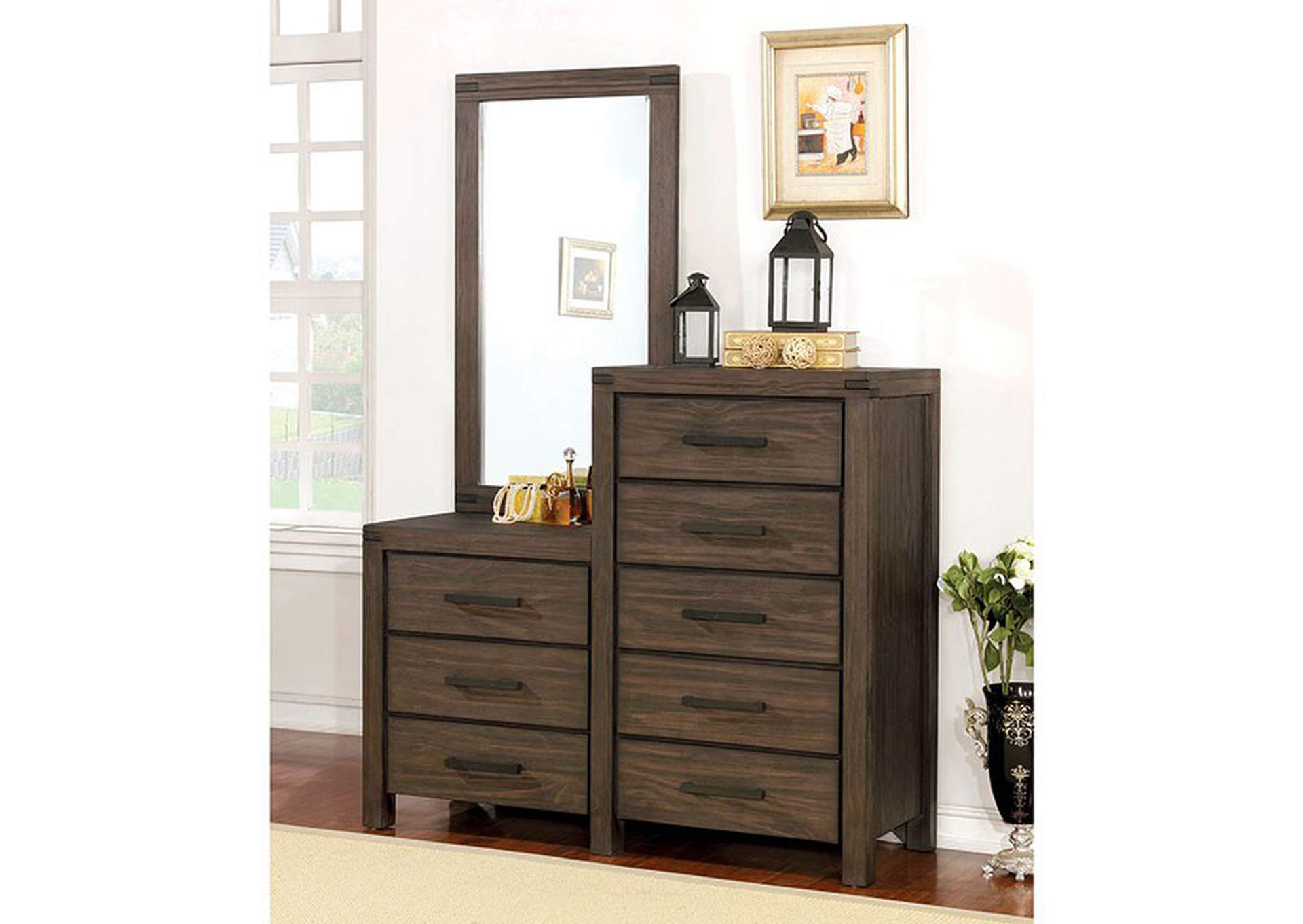 Rexburg 8-Drawer Dresser Mirror,Furniture of America