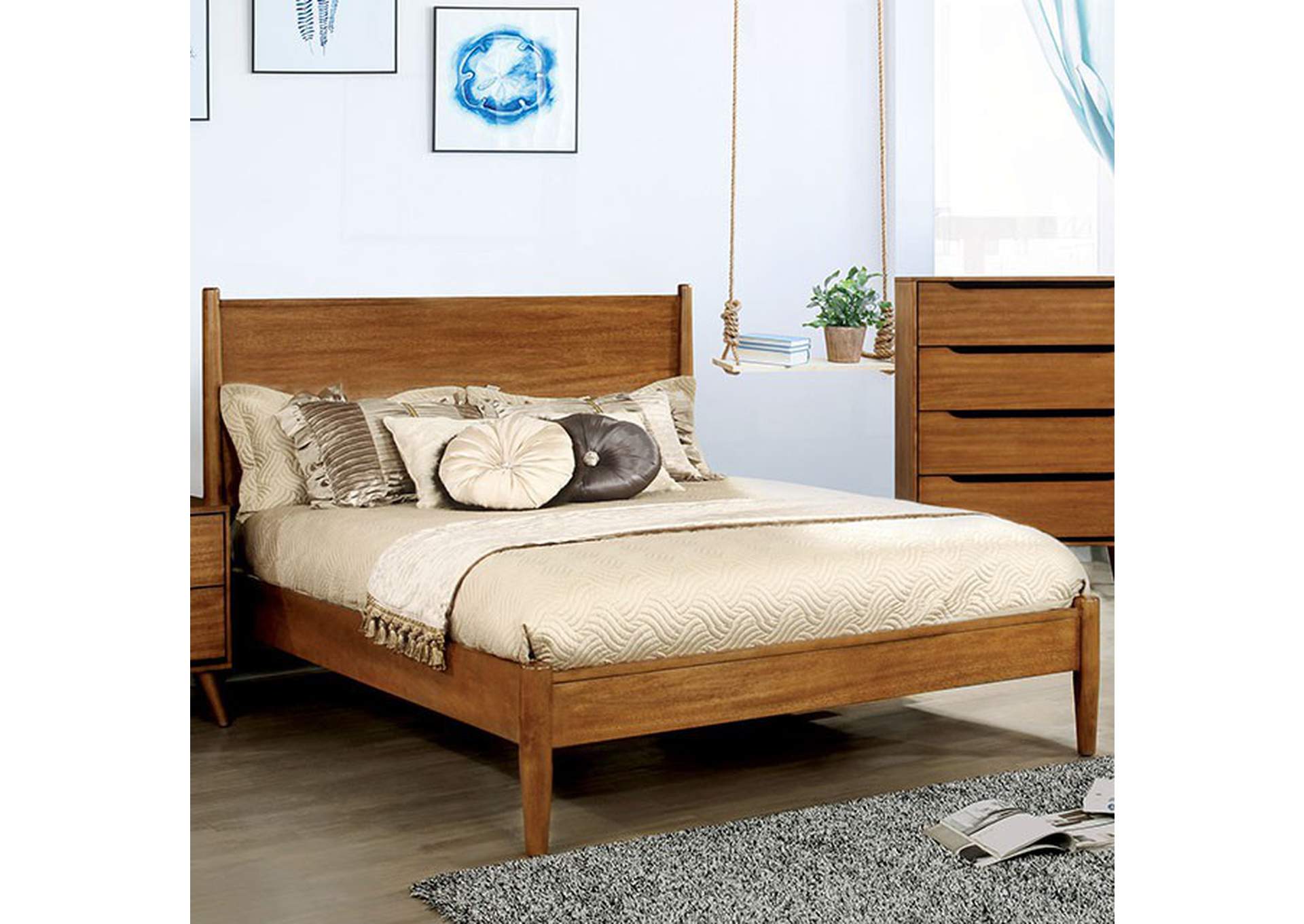 Lennart Oak Queen Bed,Furniture of America