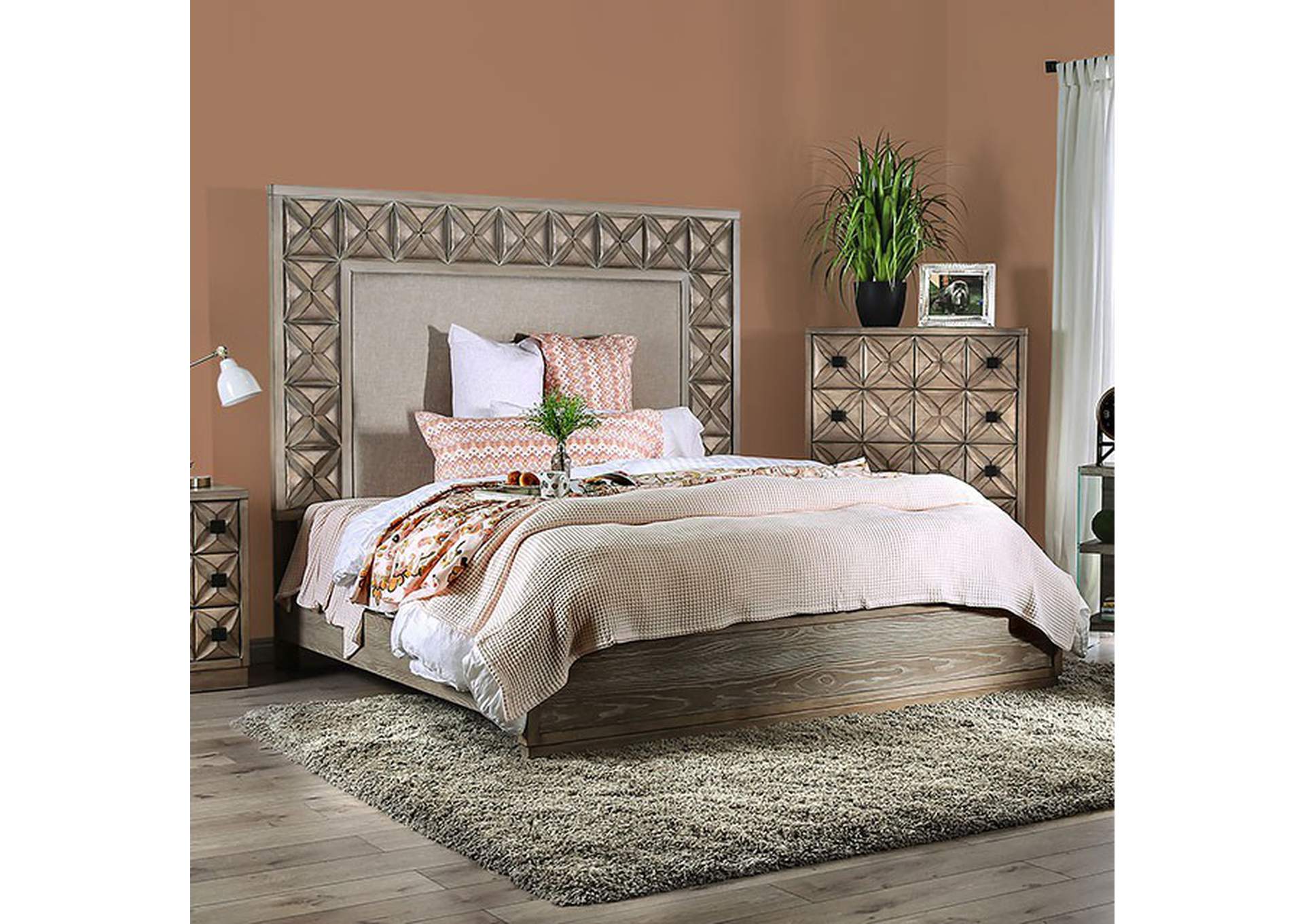 Markos Cal.King Bed,Furniture of America