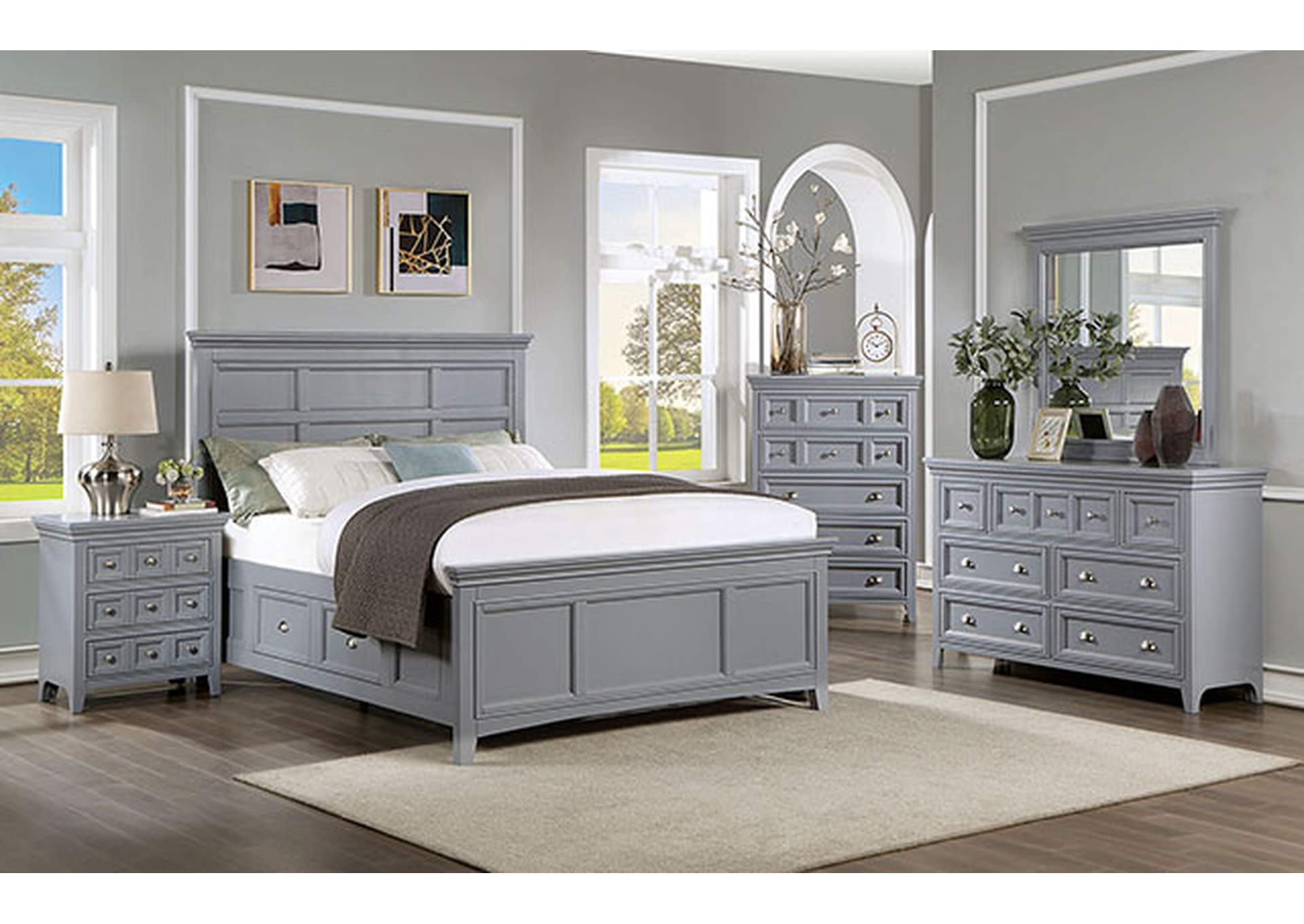 Castlile Cal.King Bed,Furniture of America