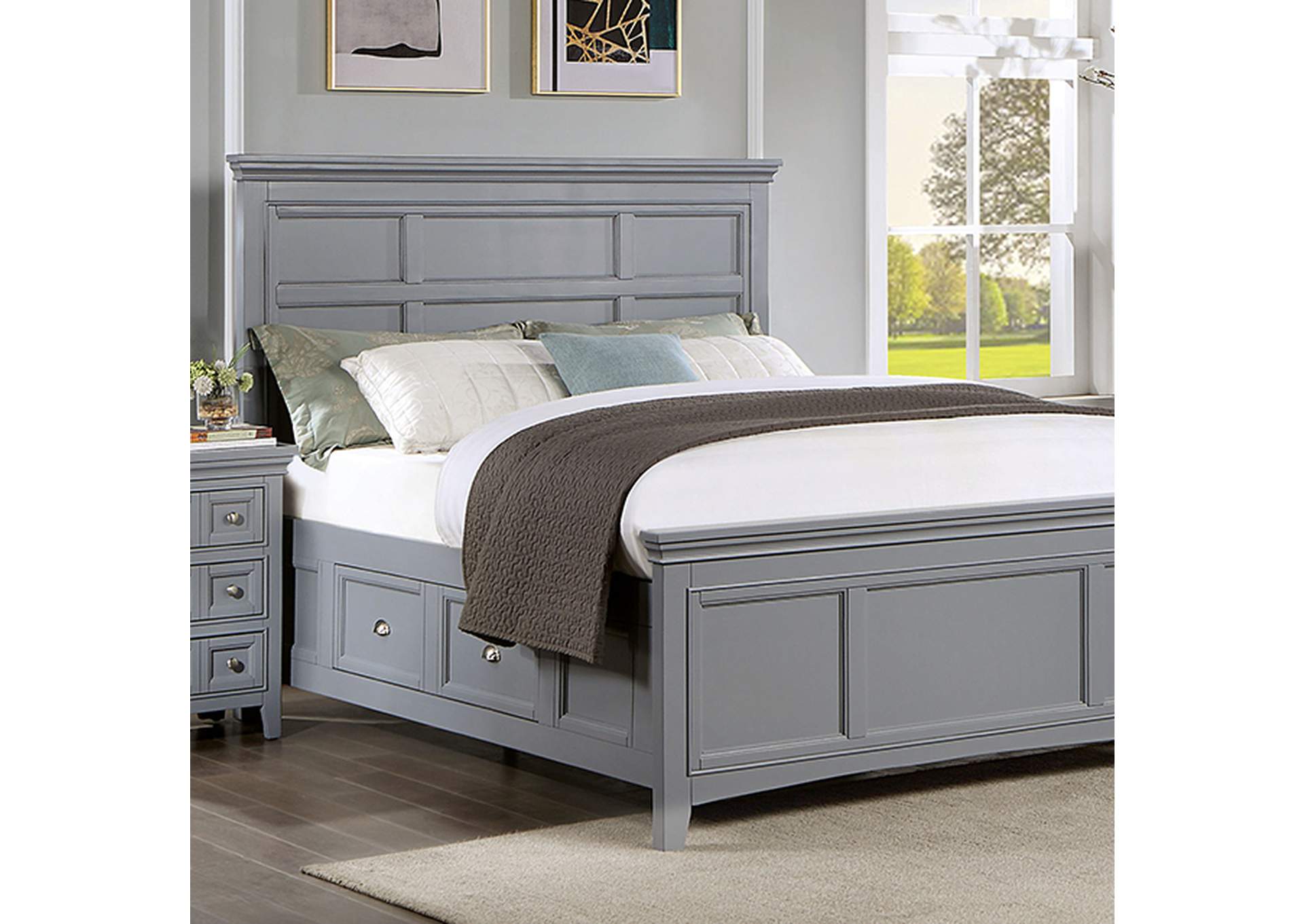 Castlile Cal.King Bed,Furniture of America