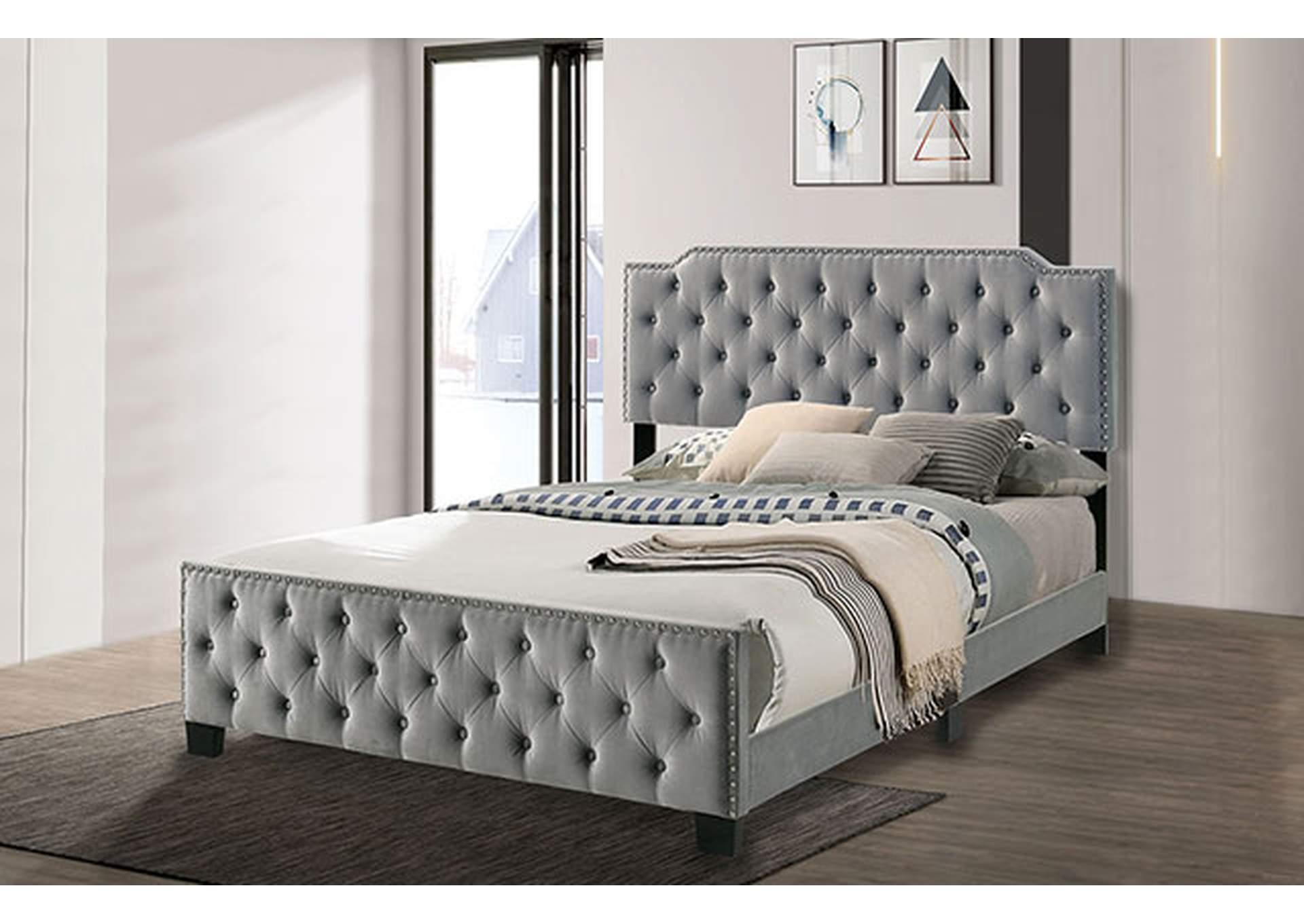 Charlize Cal.King Bed,Furniture of America