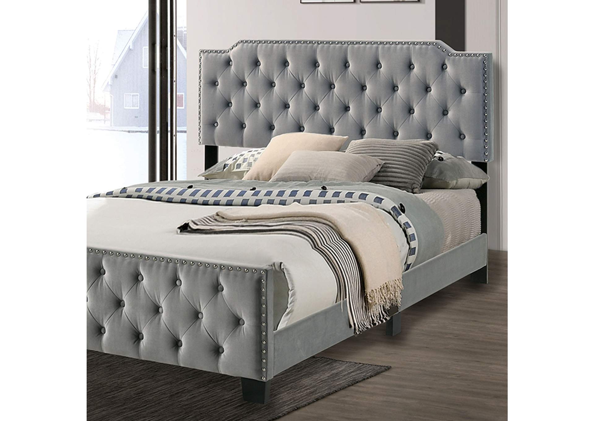 Charlize E.King Bed,Furniture of America