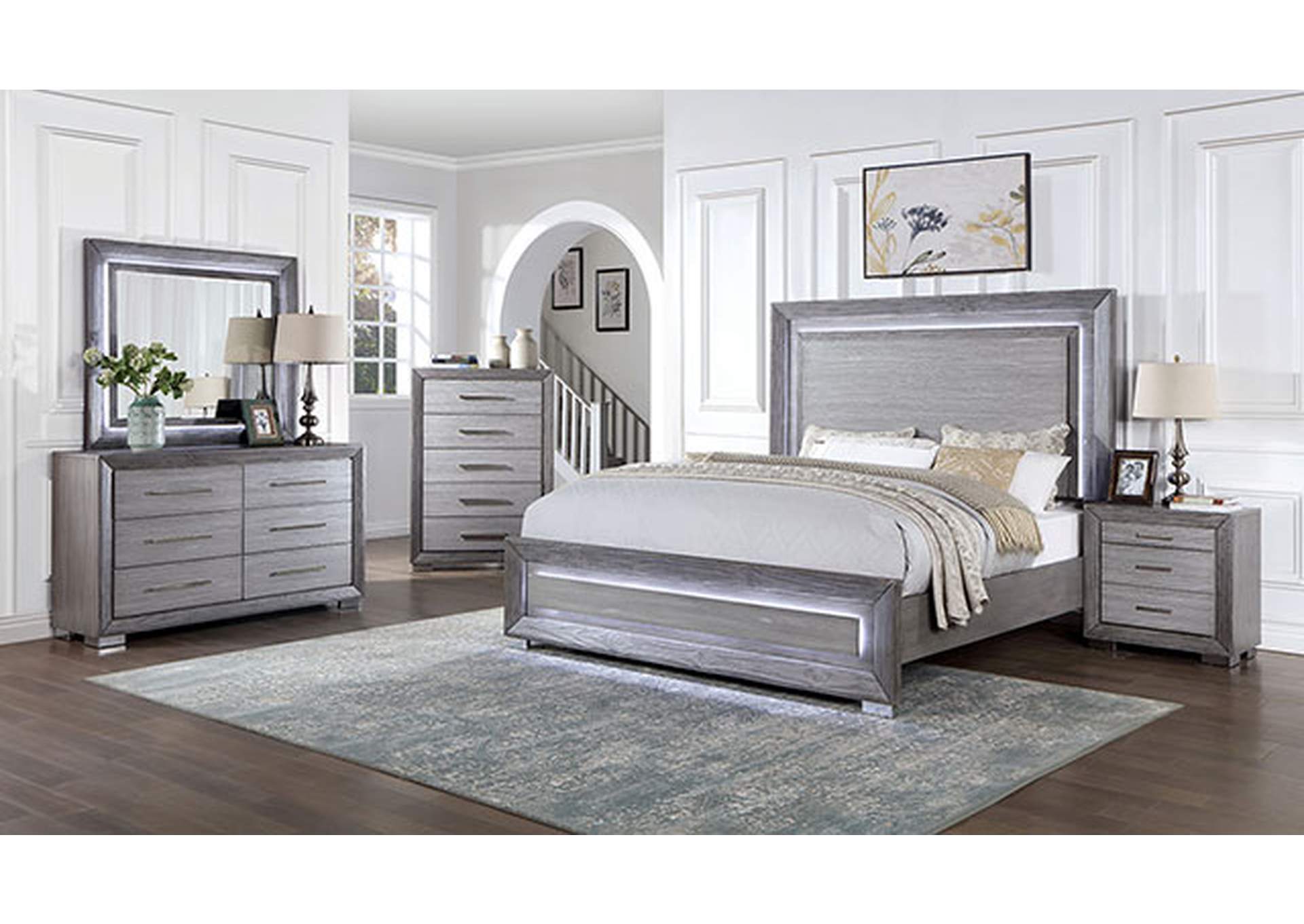 Raiden Cal.King Bed,Furniture of America