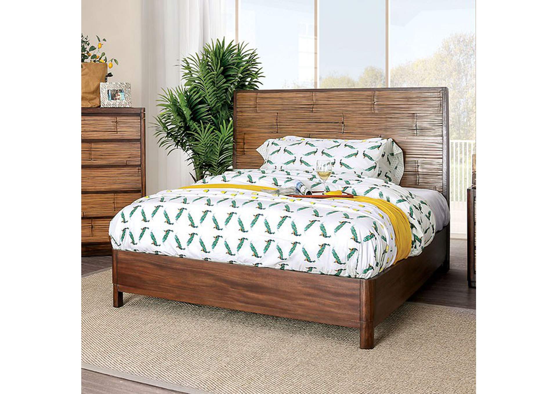 Covilha Antique Brown California King Bed,Furniture of America