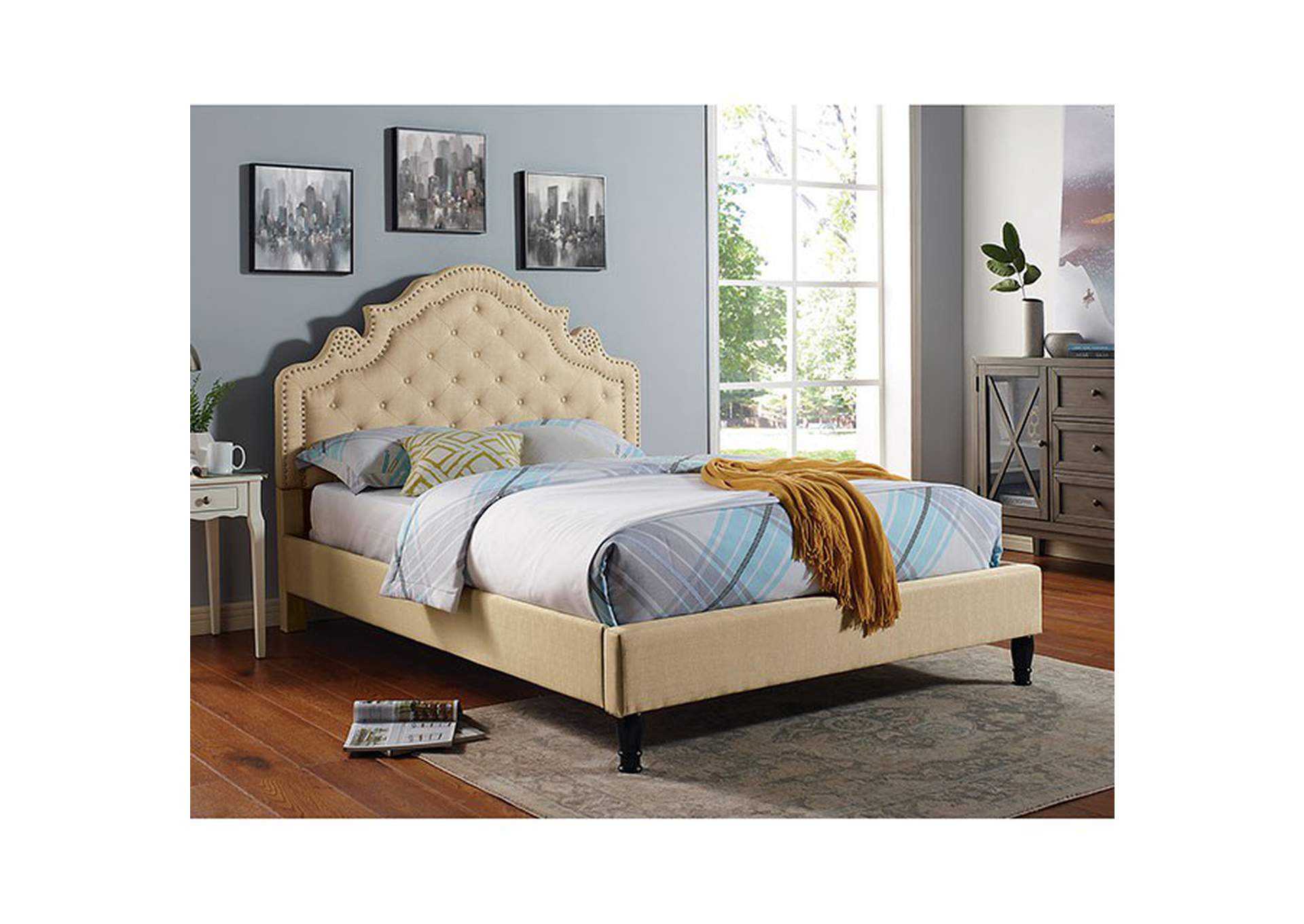 Aubree Cal.King Bed,Furniture of America