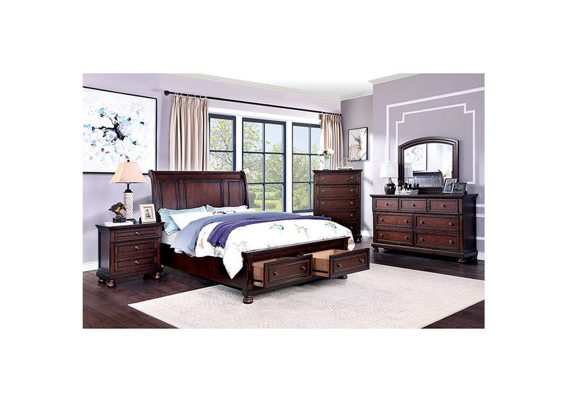 Wells E.King Bed,Furniture of America