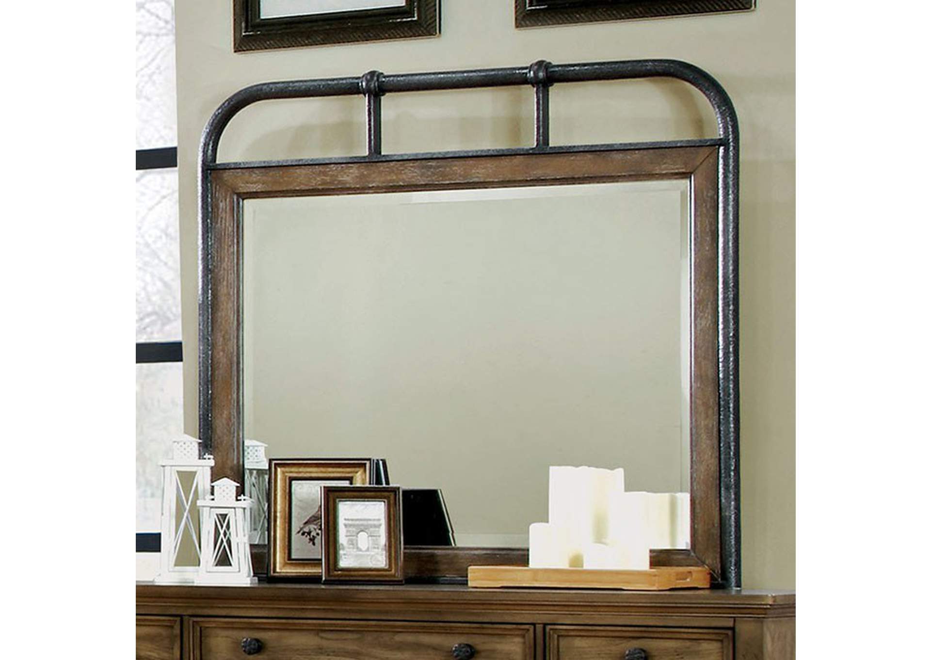 Mcville Mirror w/ Metal Frame,Furniture of America