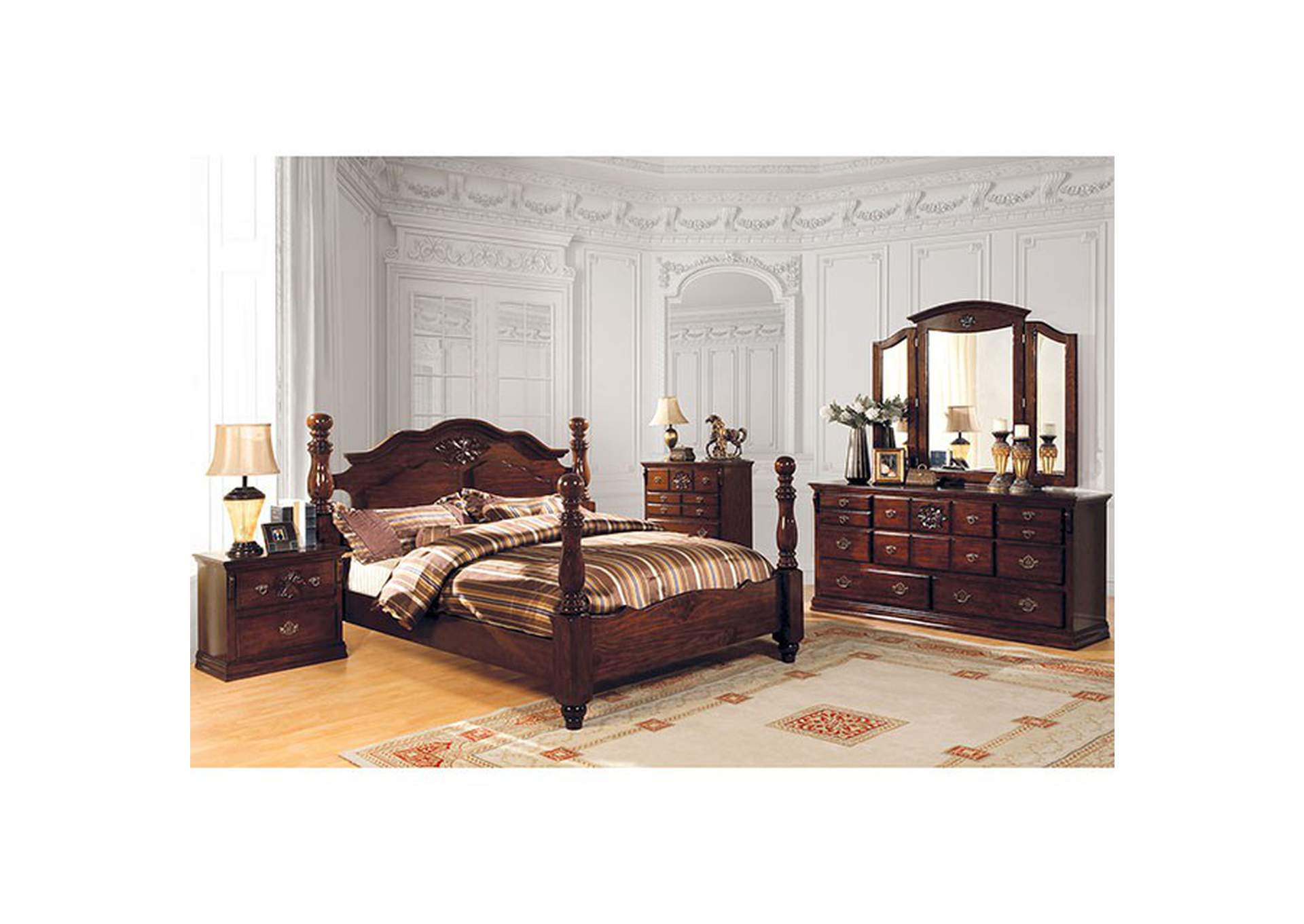 Tuscan E.King Bed,Furniture of America