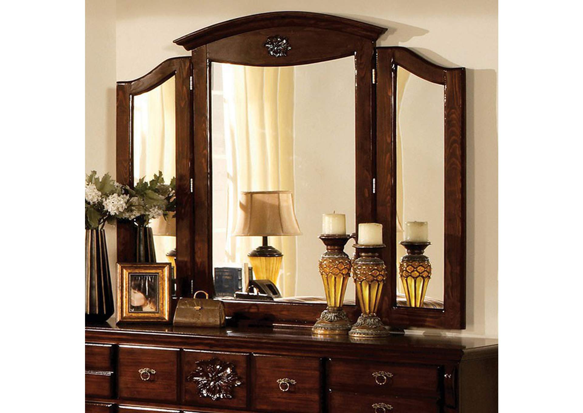 Tuscan Tri-fold Mirror,Furniture of America