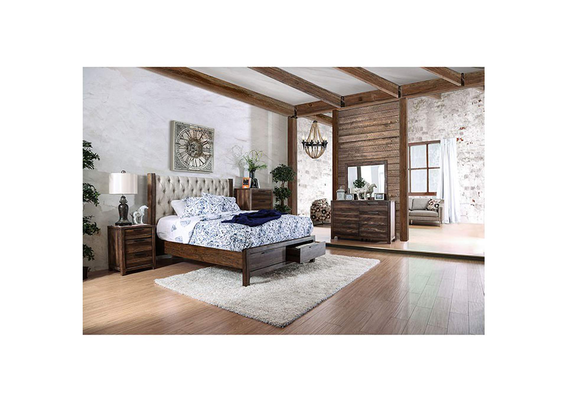 Hutchinson Cal.King Bed,Furniture of America