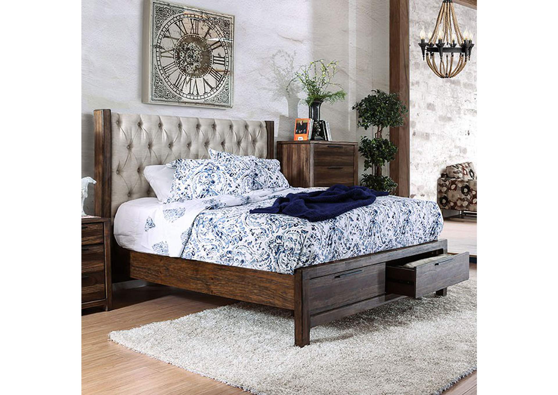 Hutchinson Cal.King Bed,Furniture of America