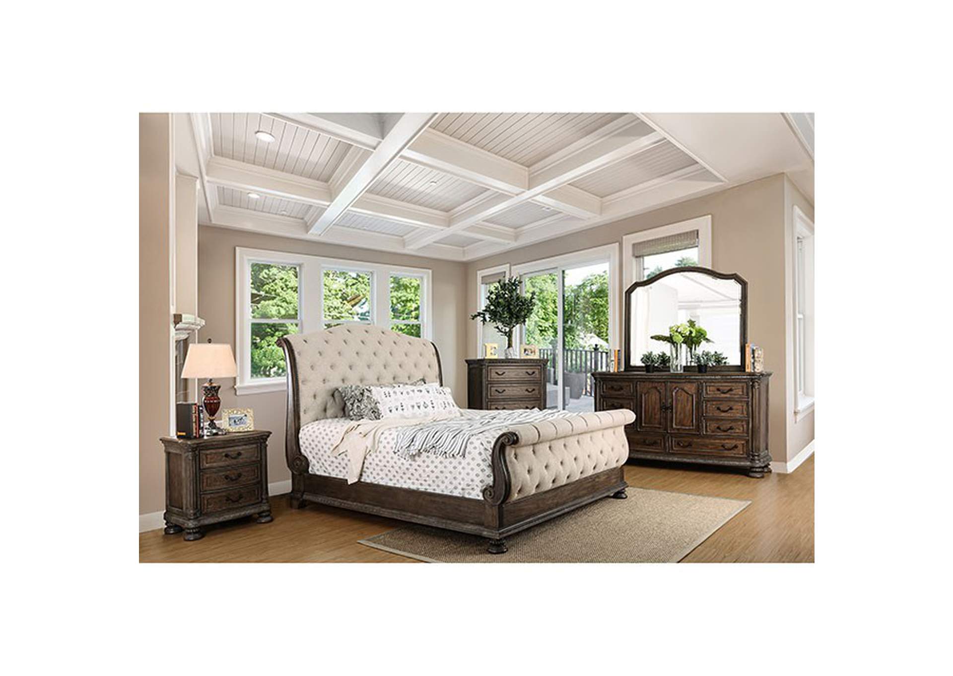 Lysandra Rustic Natural Tone California King Bed,Furniture of America