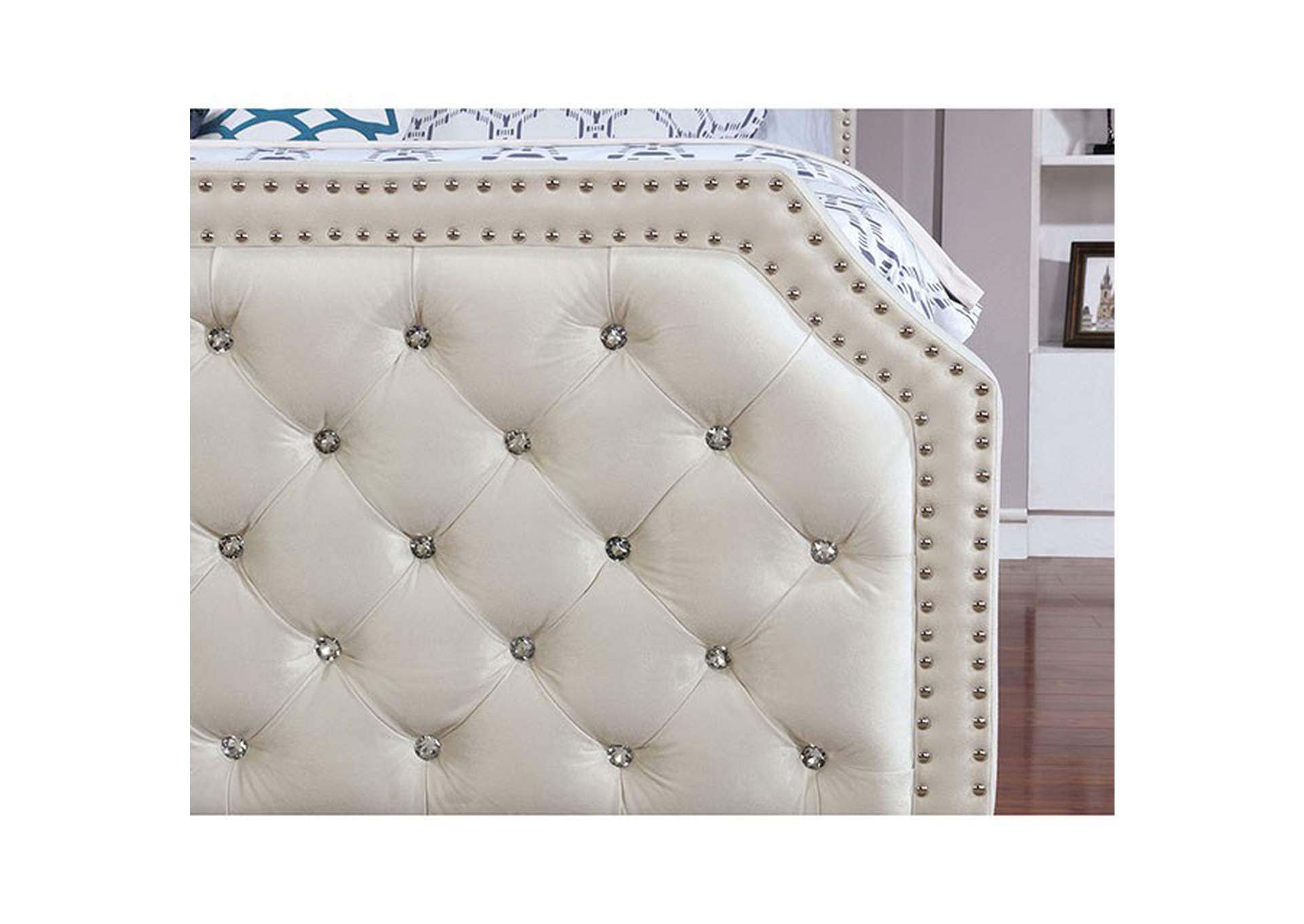Claudine Beige Queen Bed,Furniture of America