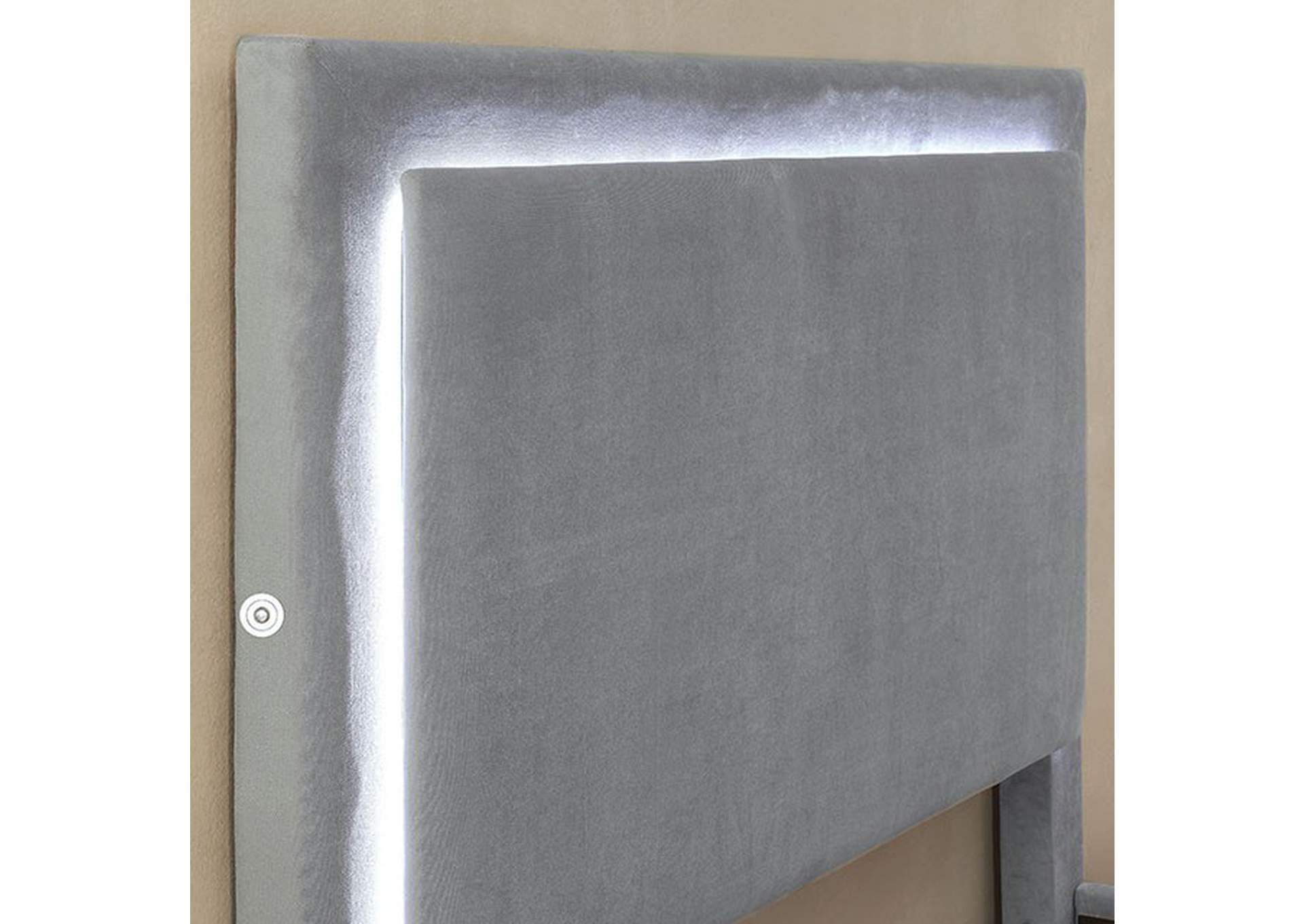 Erglow Full Bed, Gray,Furniture of America