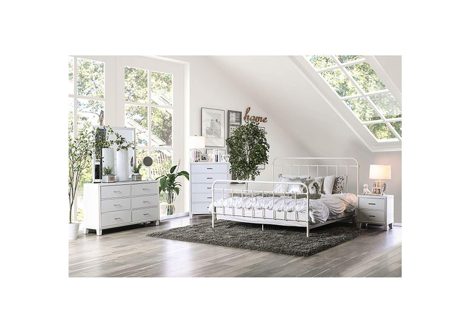 Iria White Queen Bed,Furniture of America