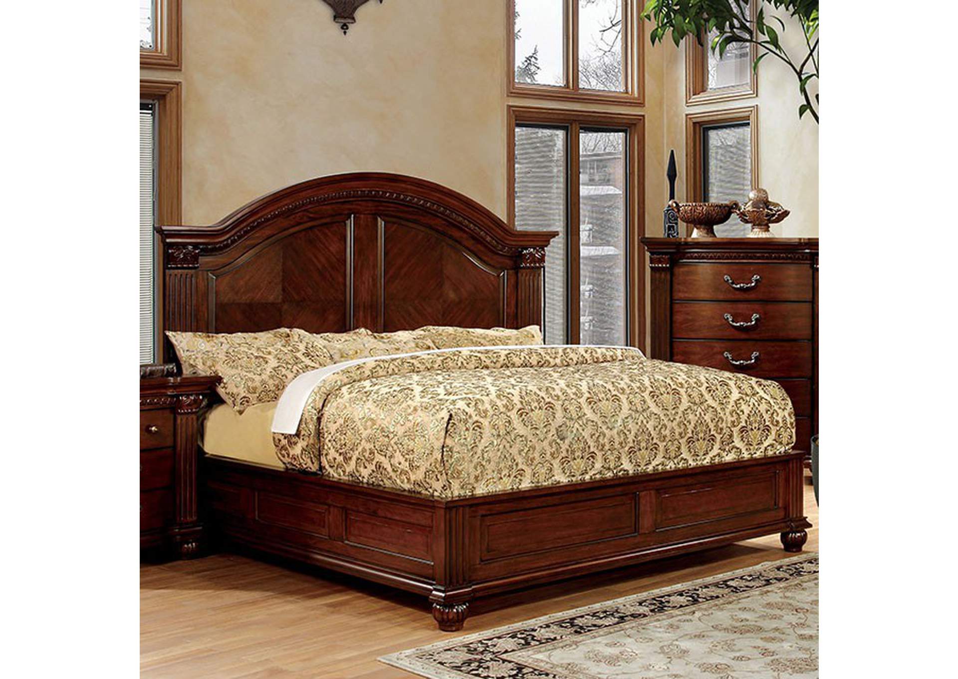 Grandom Cal.King Bed,Furniture of America