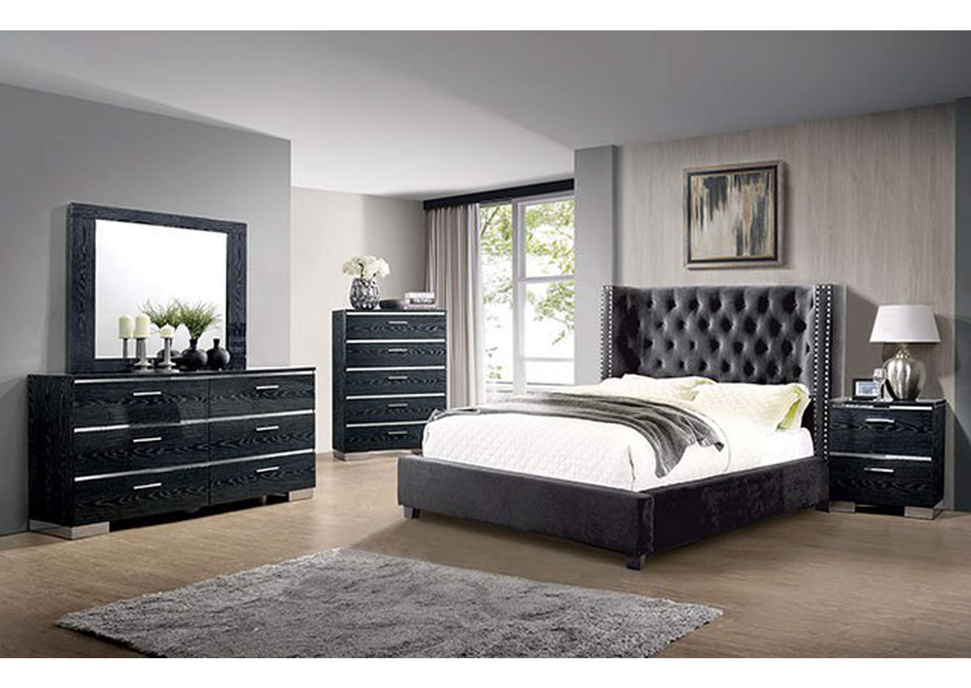 Cayla E.King Bed,Furniture of America