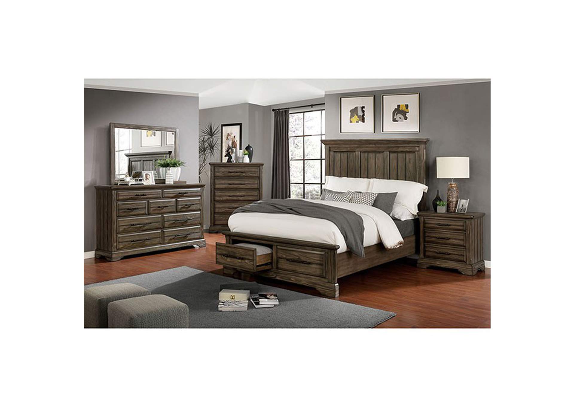 Amarillo Cal.King Bed,Furniture of America