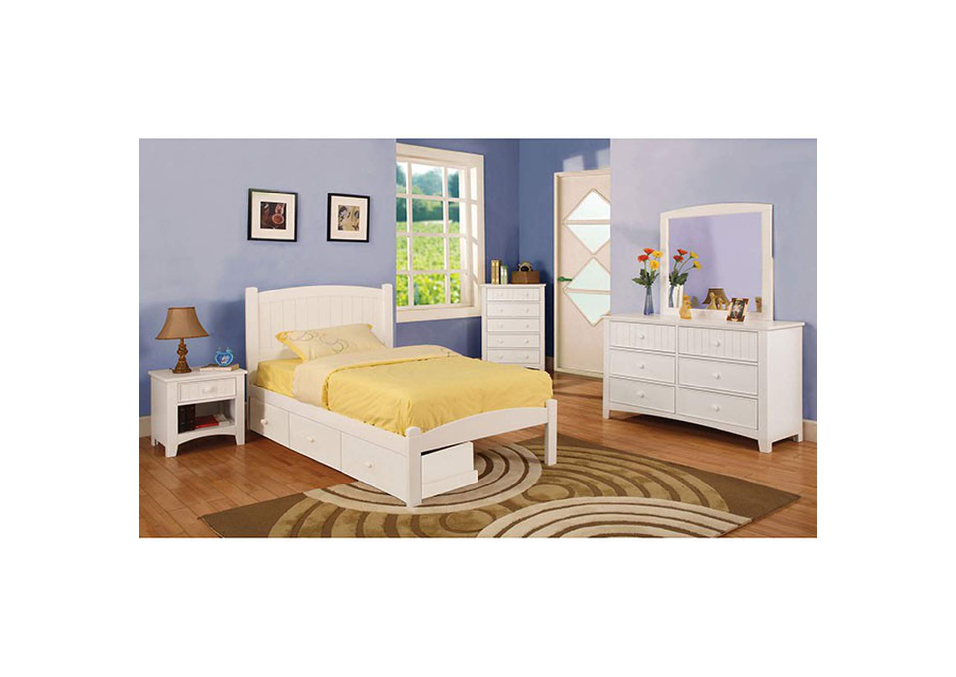 Omnus White Twin Trundle,Furniture of America