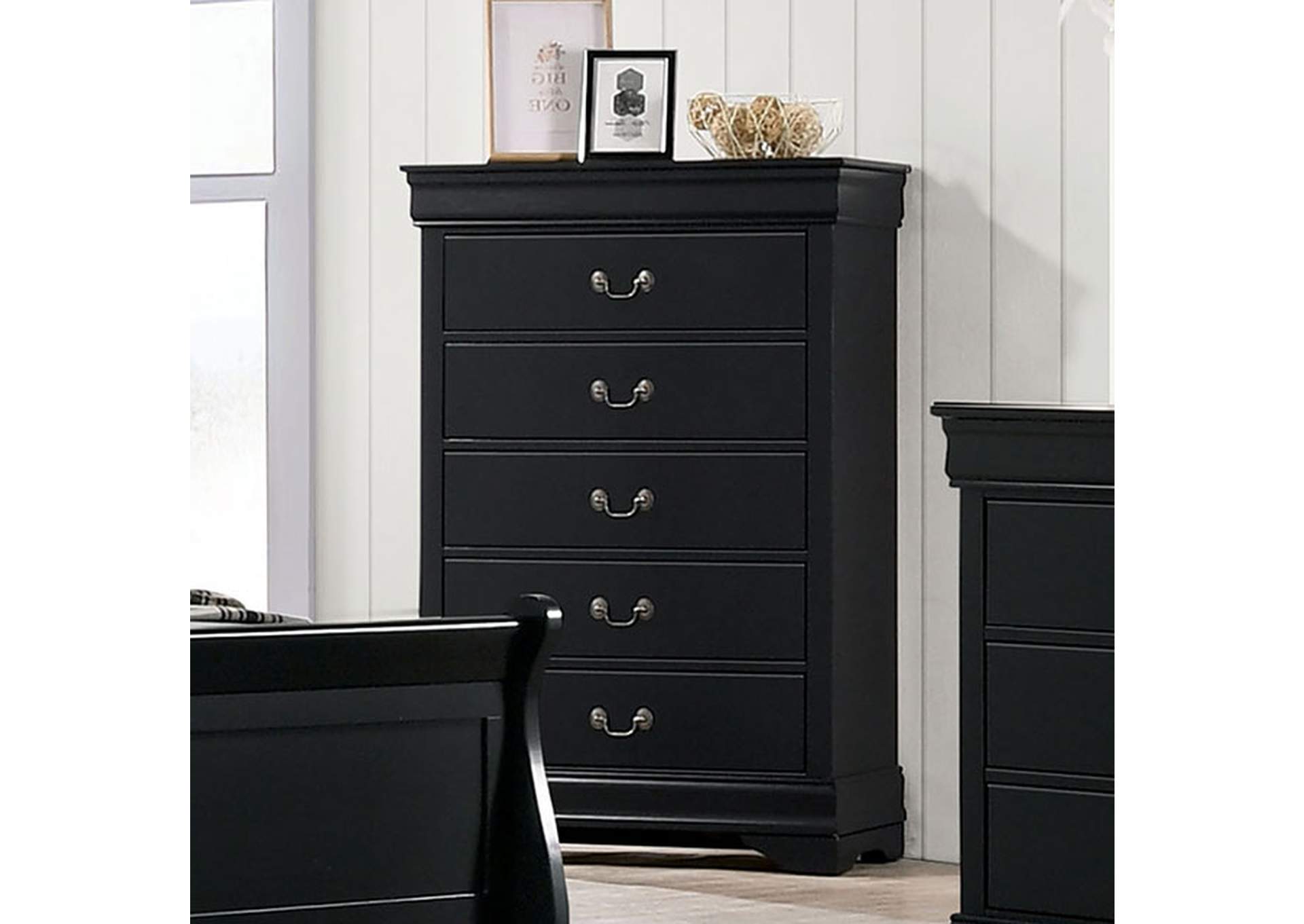 31 Louis Philippe Chest Black - Acme Furniture