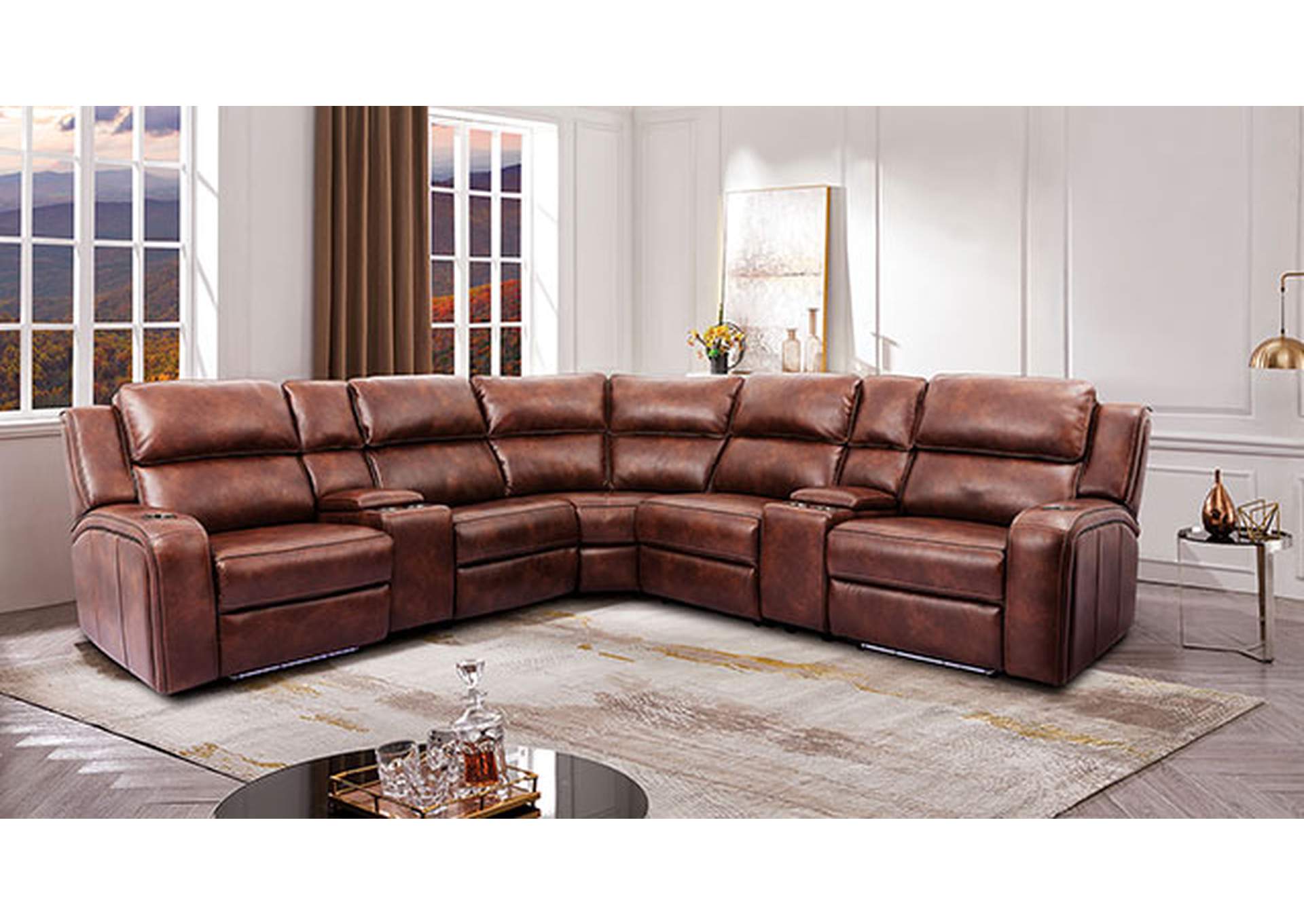 Callie Power Sectional,Furniture of America