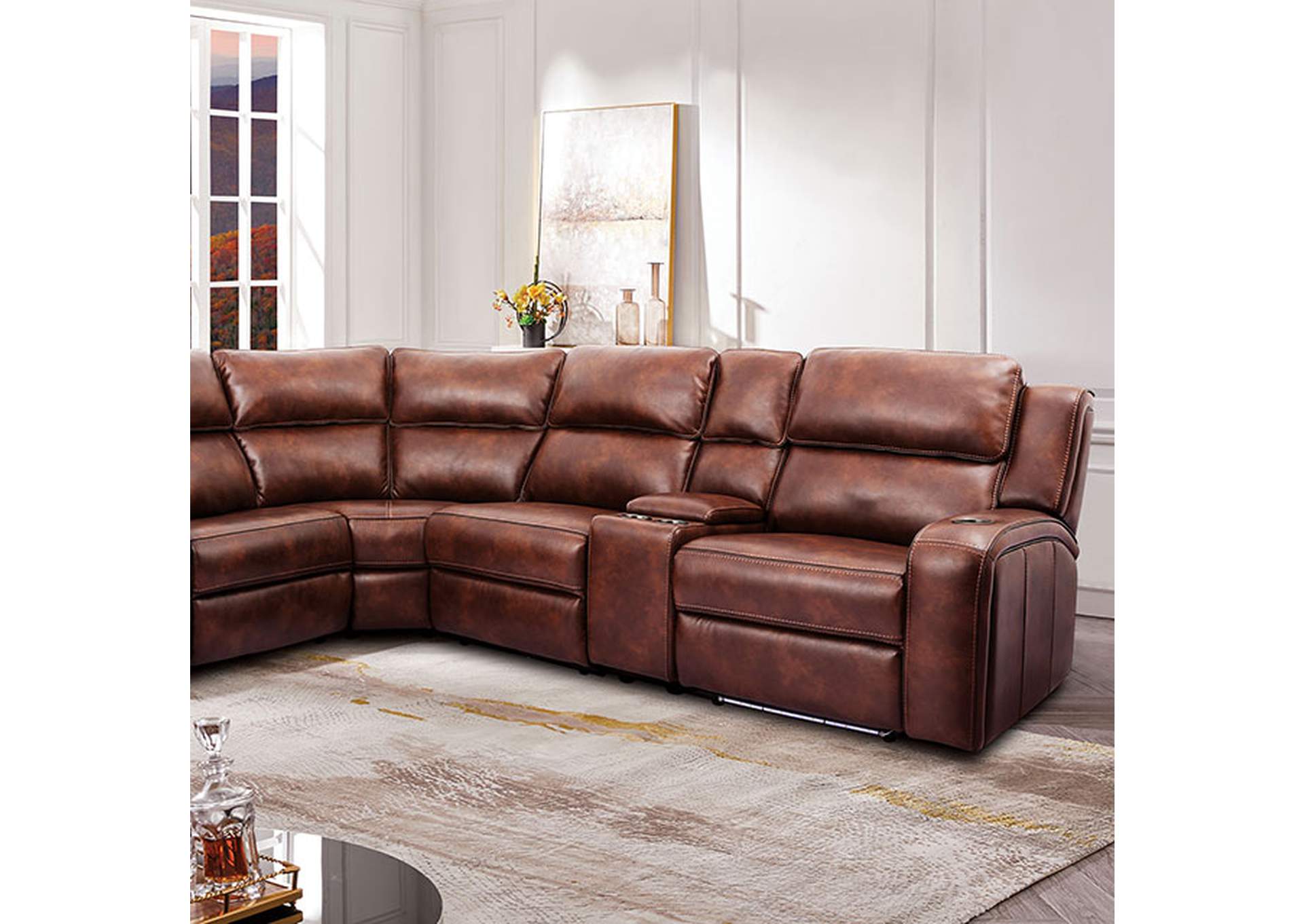 Callie Power Sectional,Furniture of America