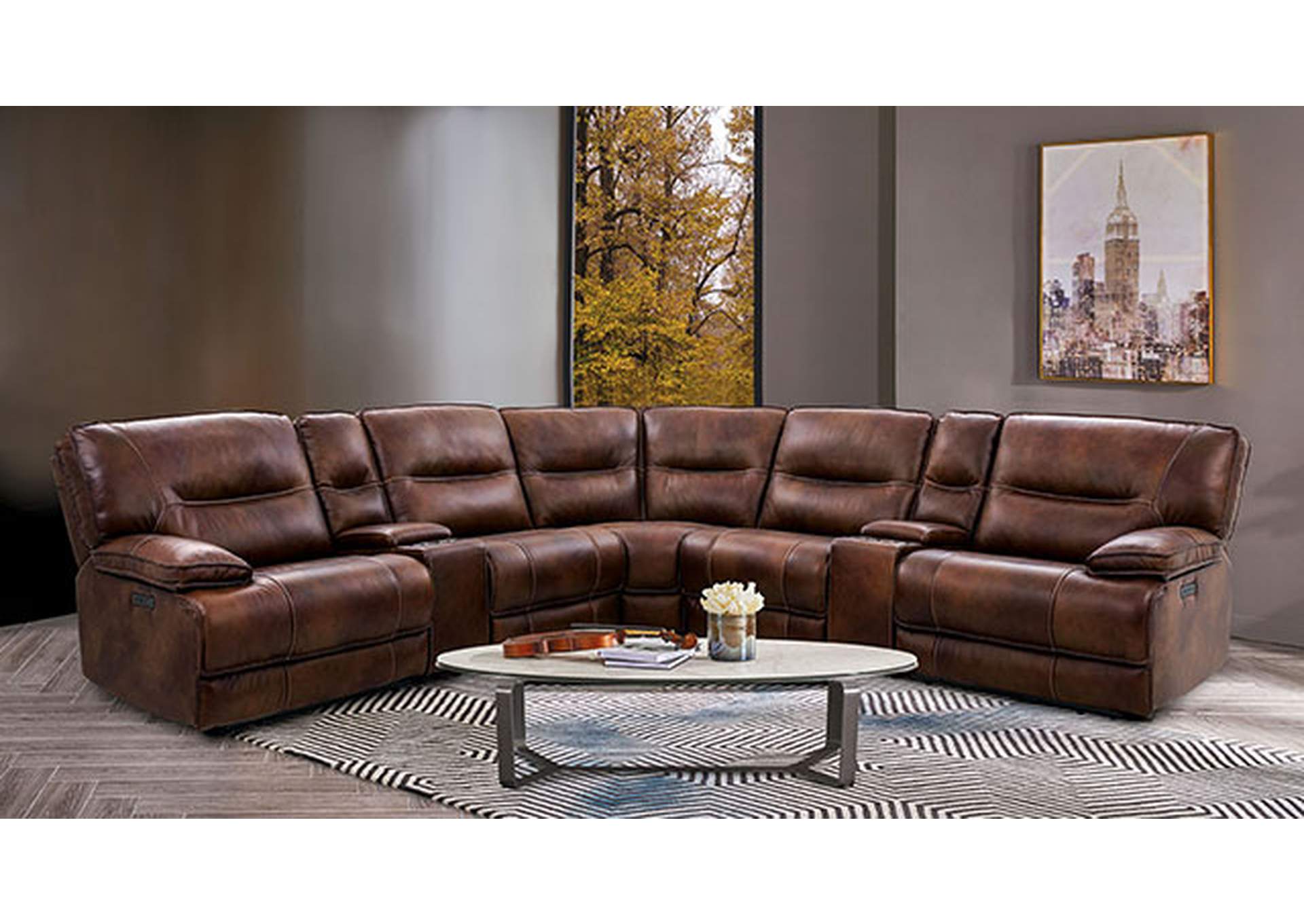 Louella Power Sectional,Furniture of America