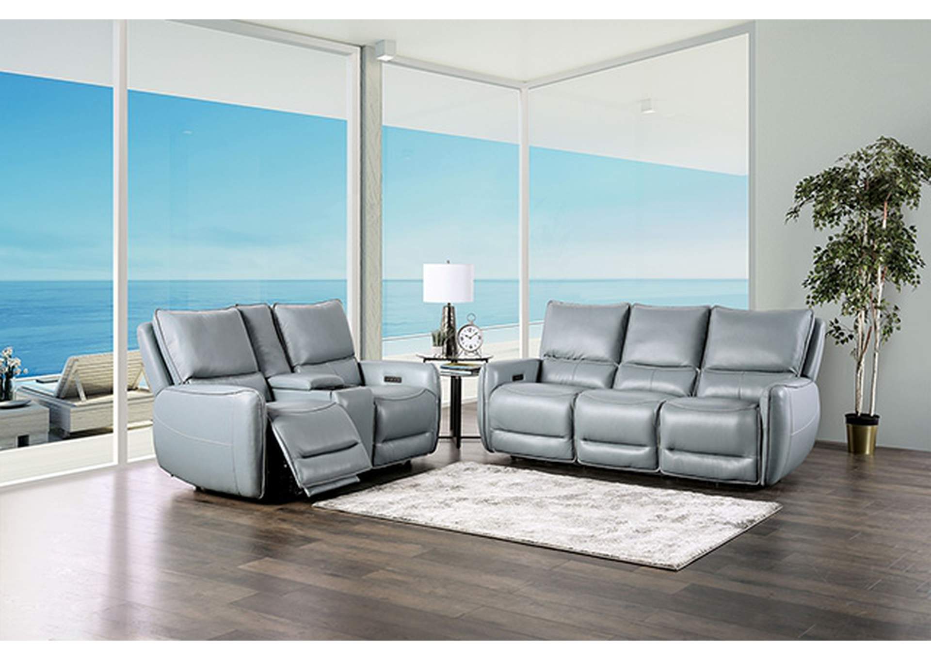 Phineas Power Loveseat,Furniture of America