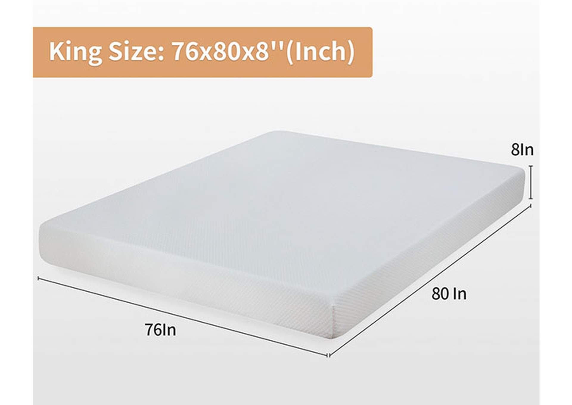Artemisia 8" E.King Memory Foam Mattress,Furniture of America