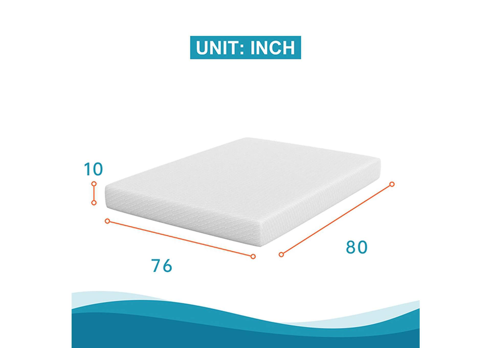 Artemisia 10" E.King Memory Foam Mattress,Furniture of America