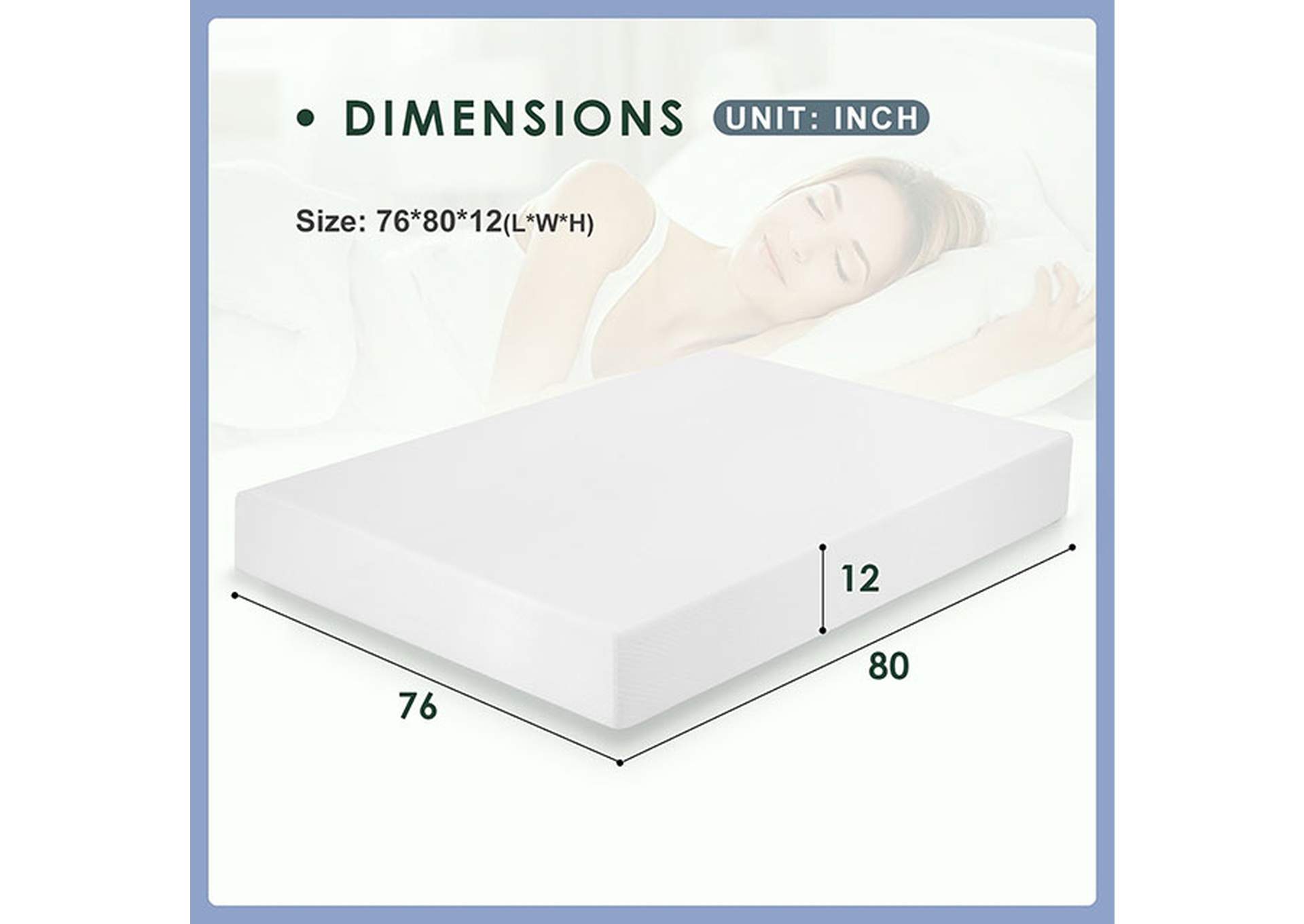 Artemisia 12" Memory Foam Mattress,Furniture of America