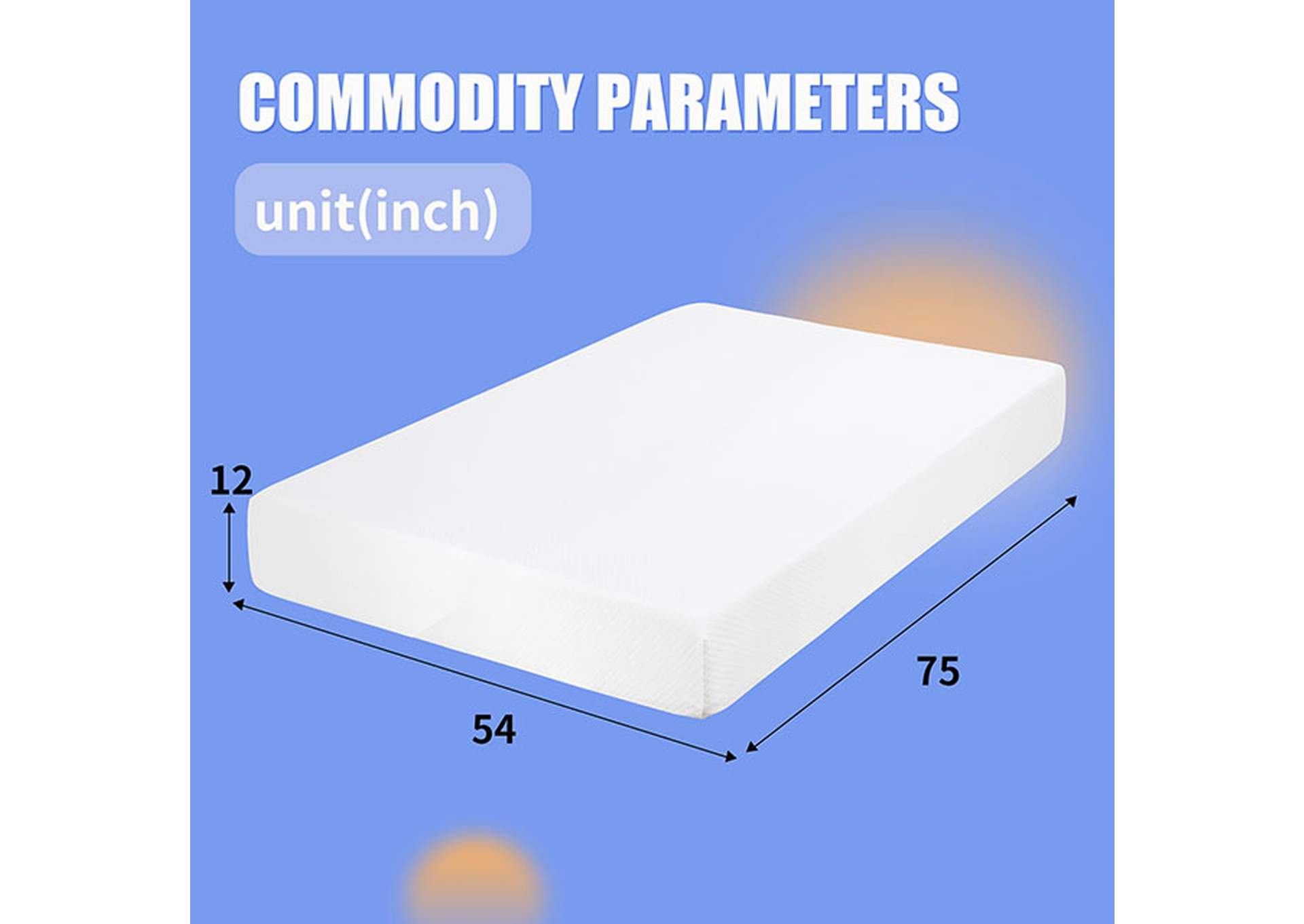Artemisia 12" Memory Foam Mattress,Furniture of America