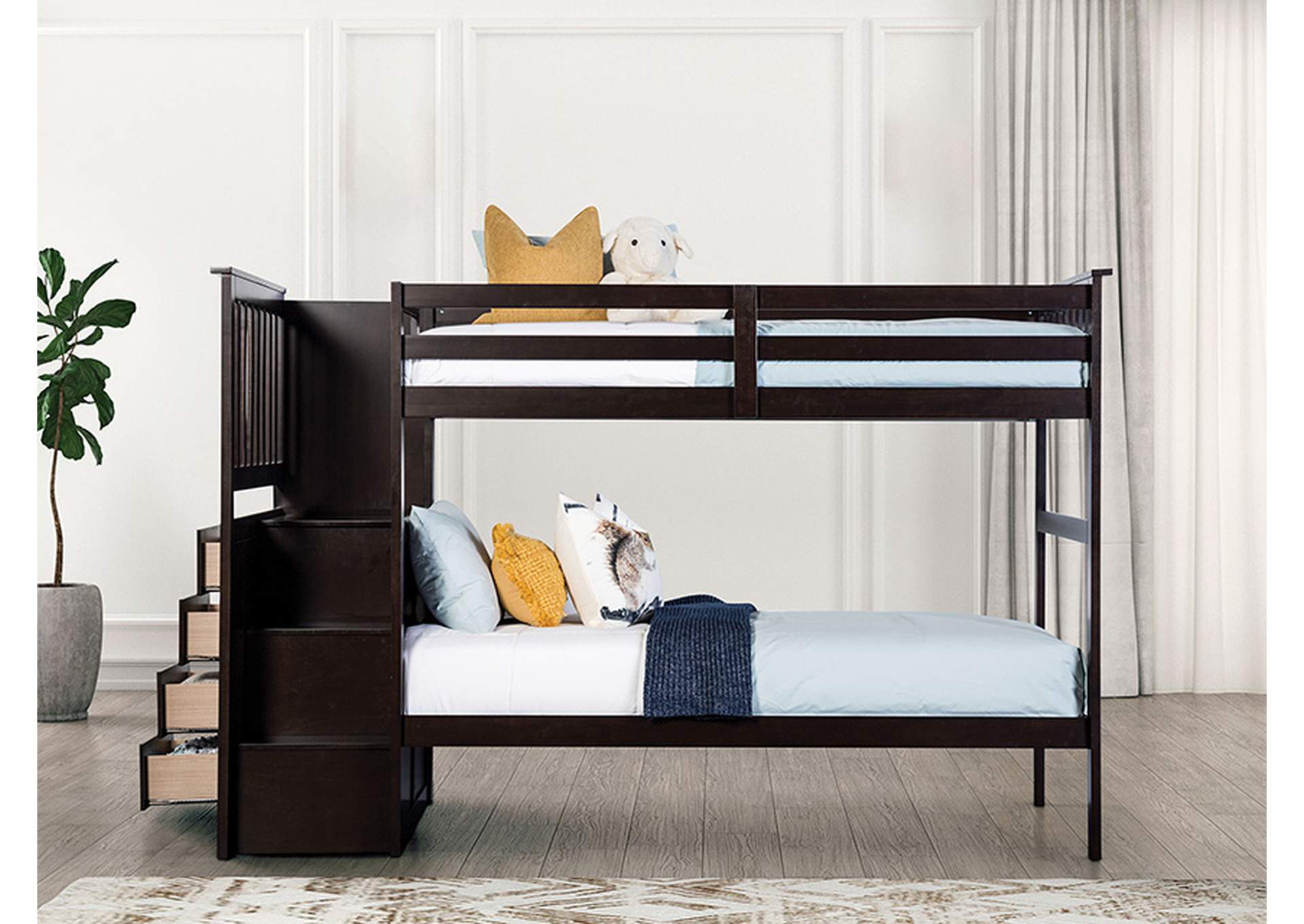 Ontario Twin/Twin Bunk Bed,Furniture of America