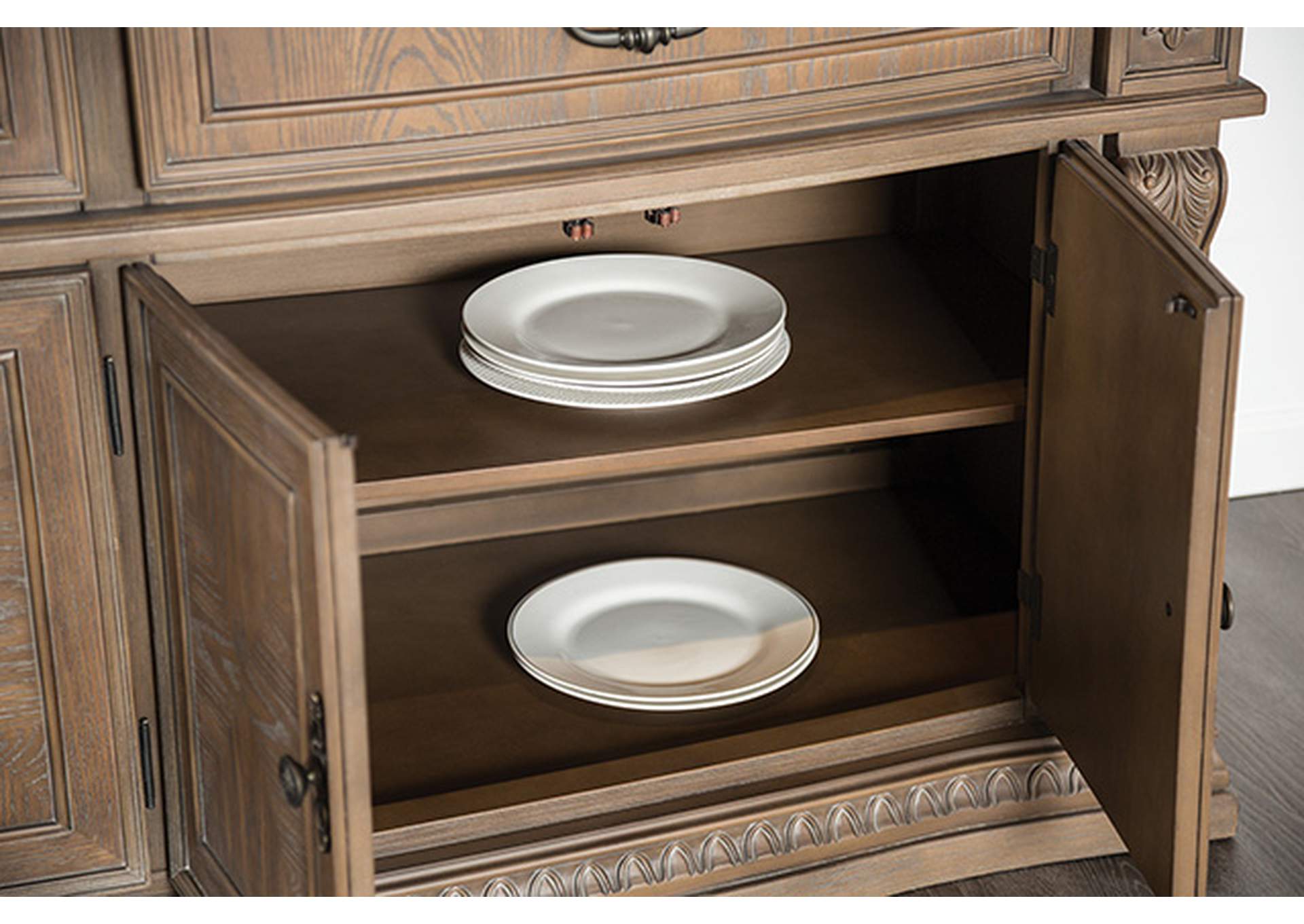 Seven Oaks Hutch & Buffet,Furniture of America
