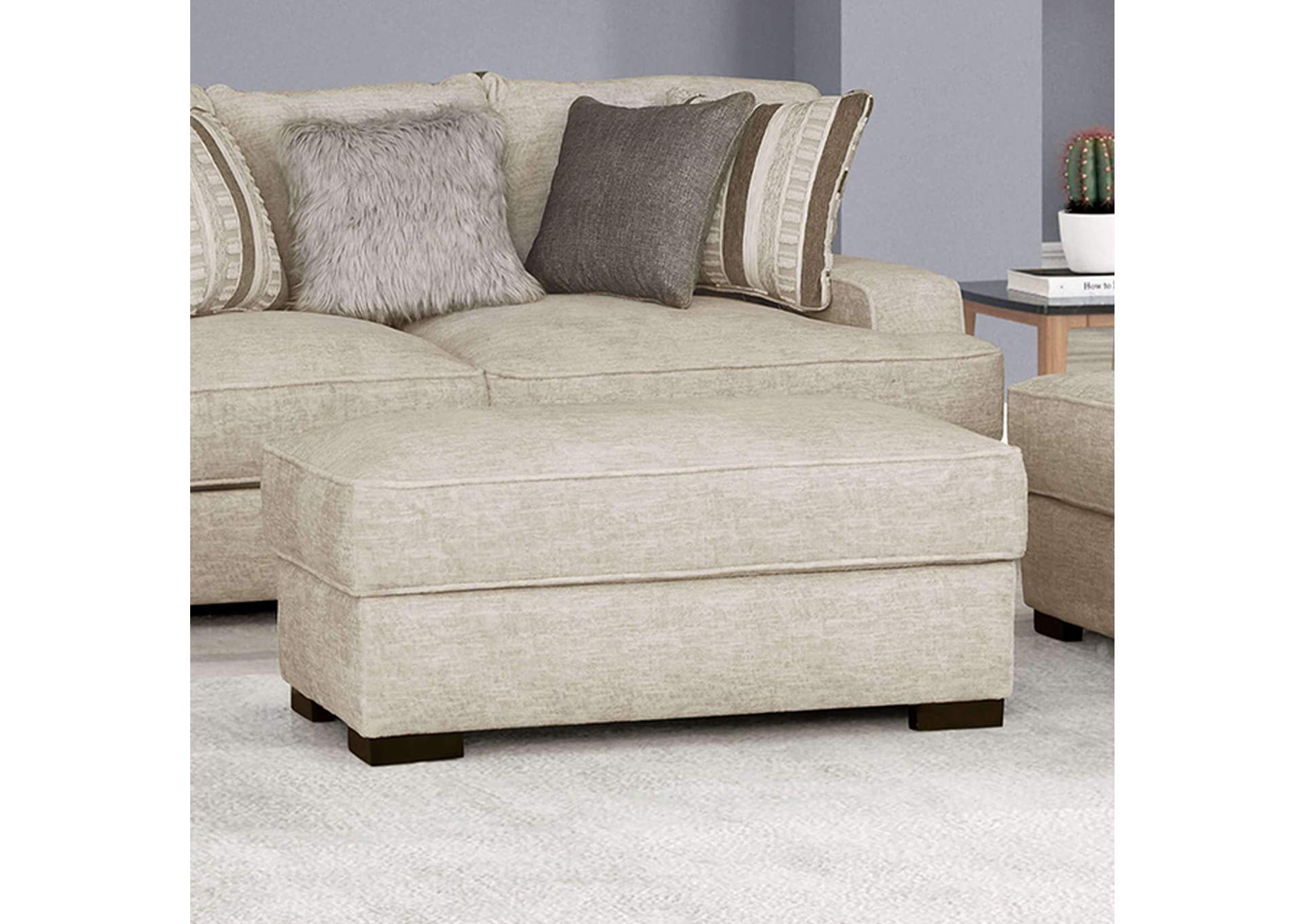 Ardenfold Ottoman,Furniture of America