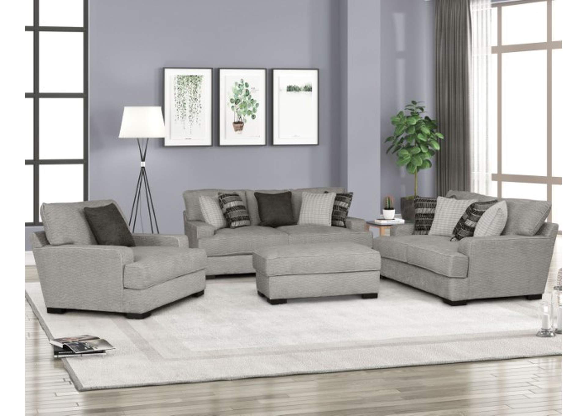 Ardenfold Ottoman,Furniture of America