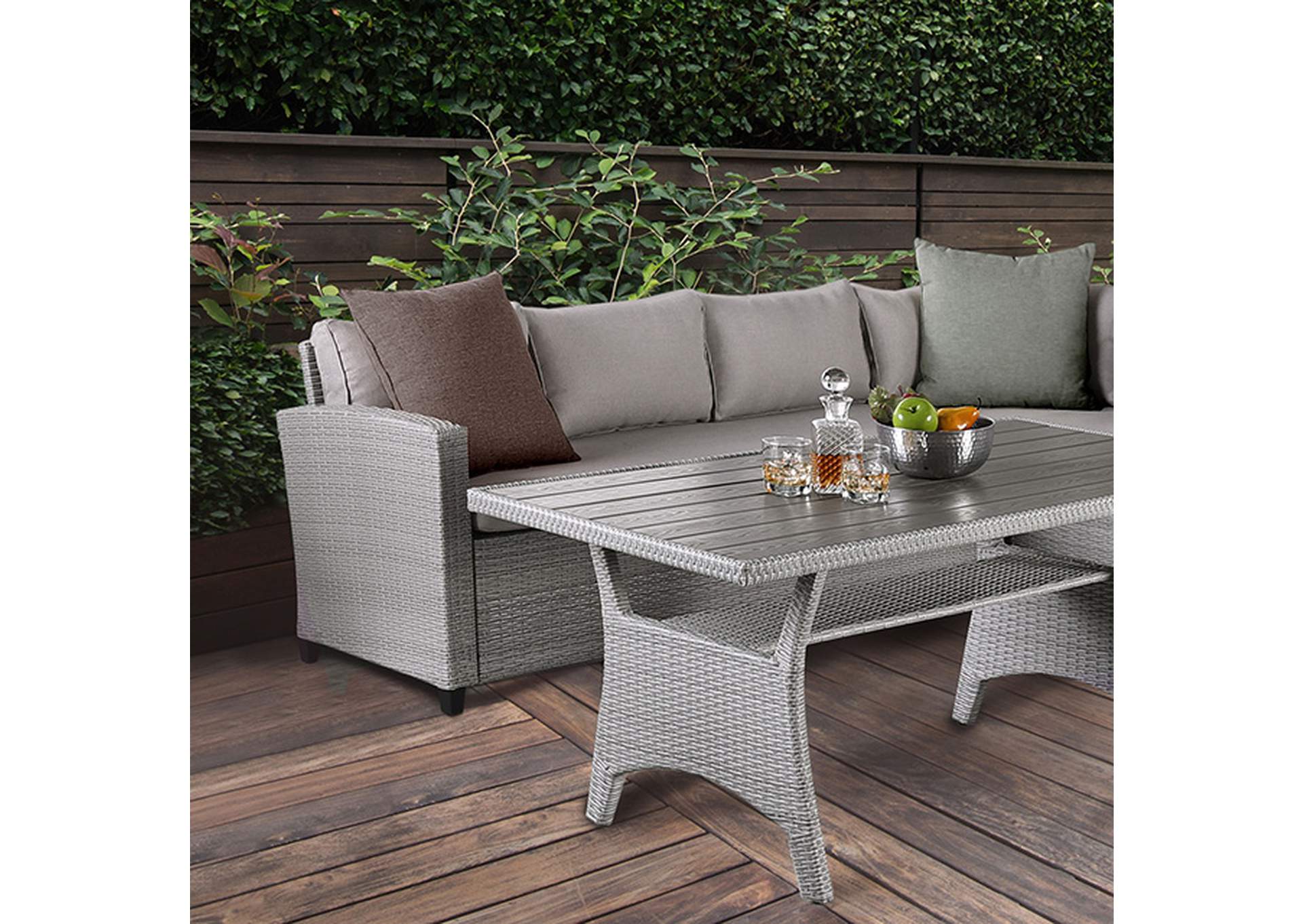 Shonda 3 PC. Patio Dining Set,Furniture of America