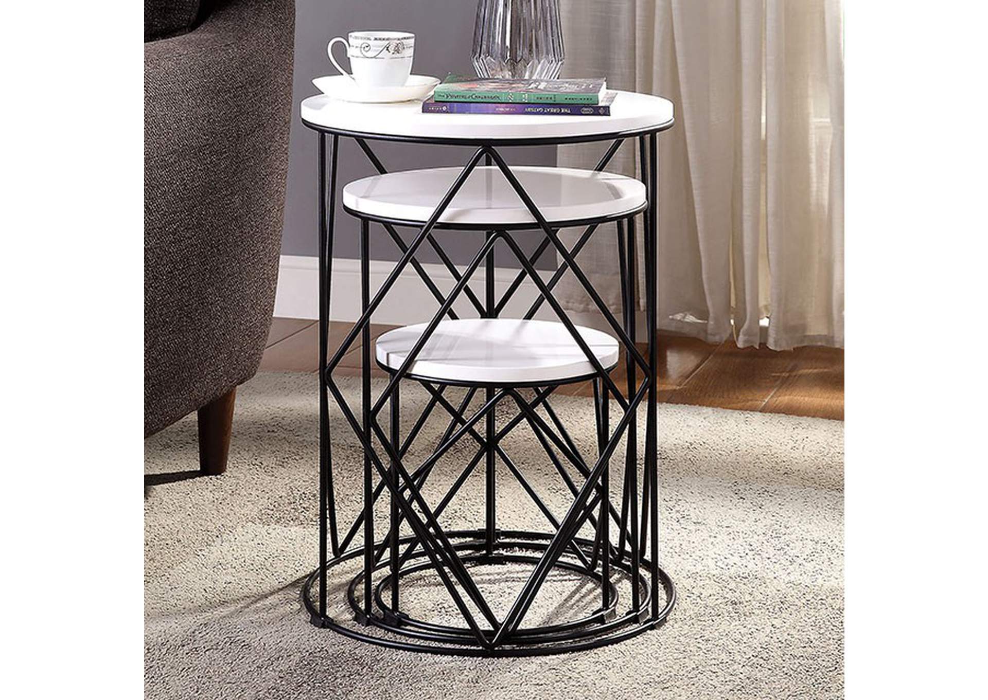 Madyson 3 Pc. Nesting Table,Furniture of America