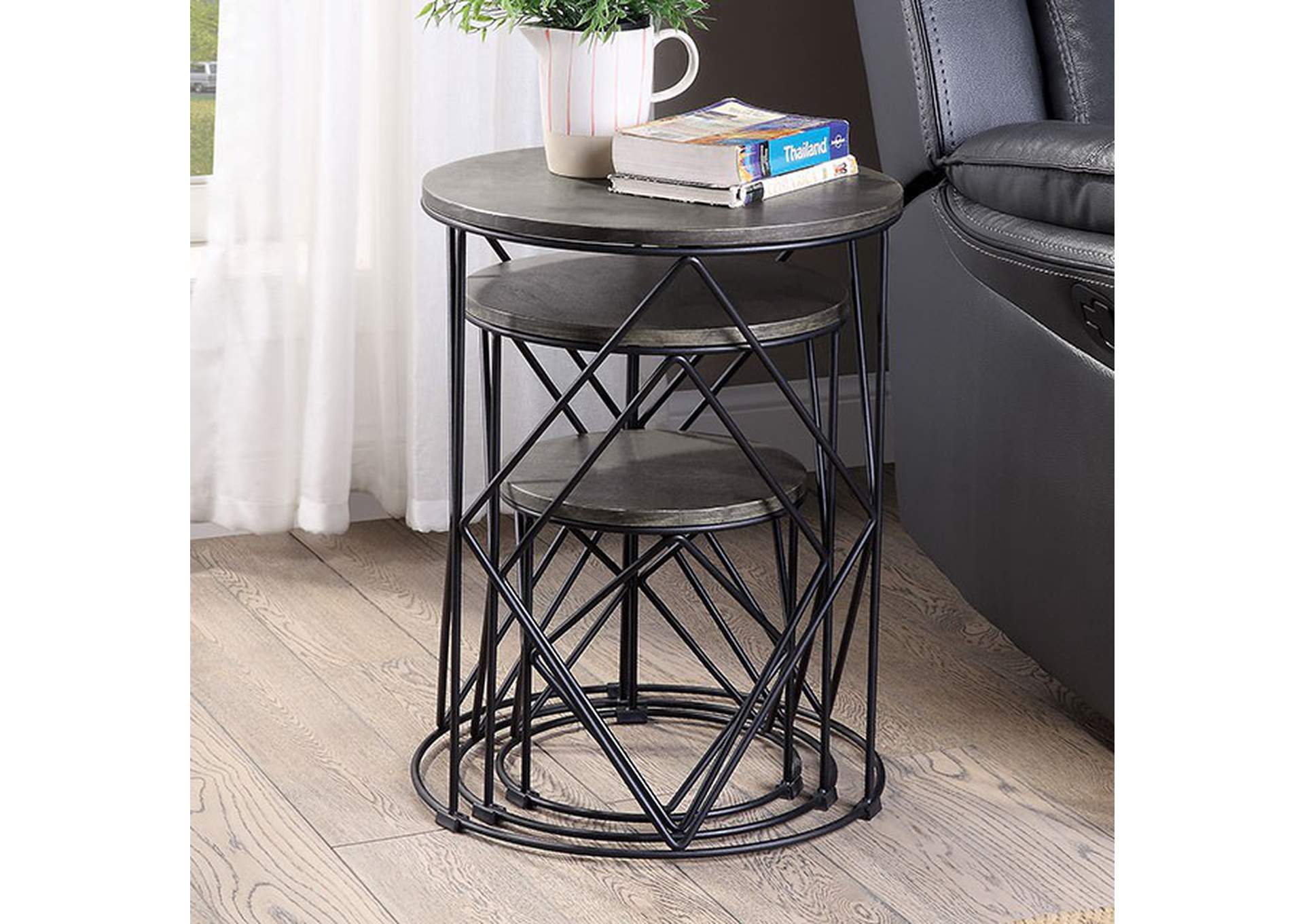 Madyson 3 Pc. Nesting Table,Furniture of America
