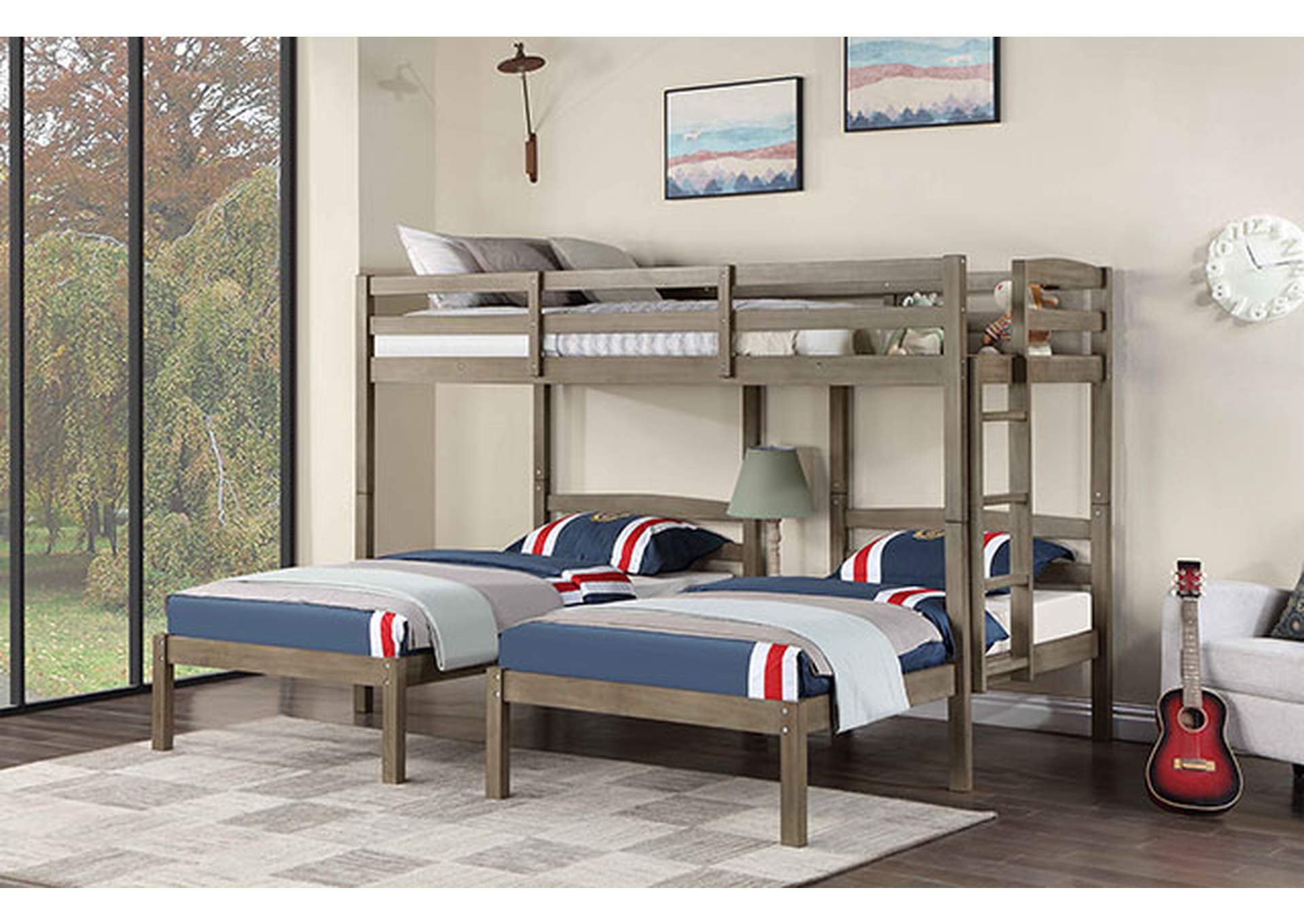 Hortense Triple Twin Bed,Furniture of America