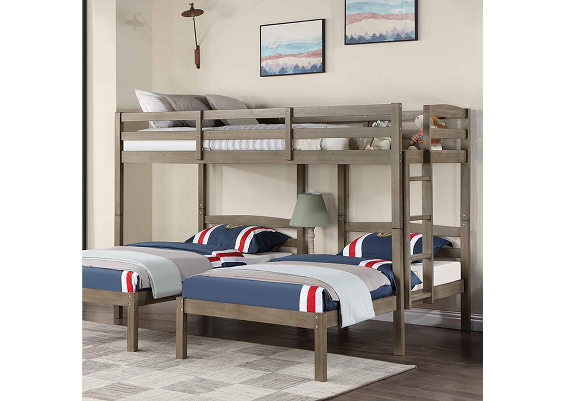 Hortense Triple Twin Bed,Furniture of America