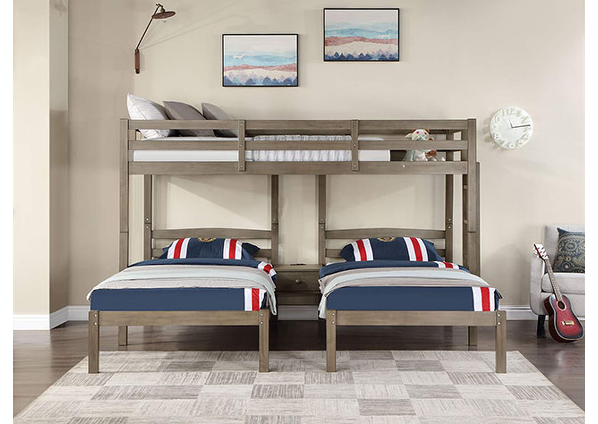 Hortense Triple Twin Bed,Furniture of America