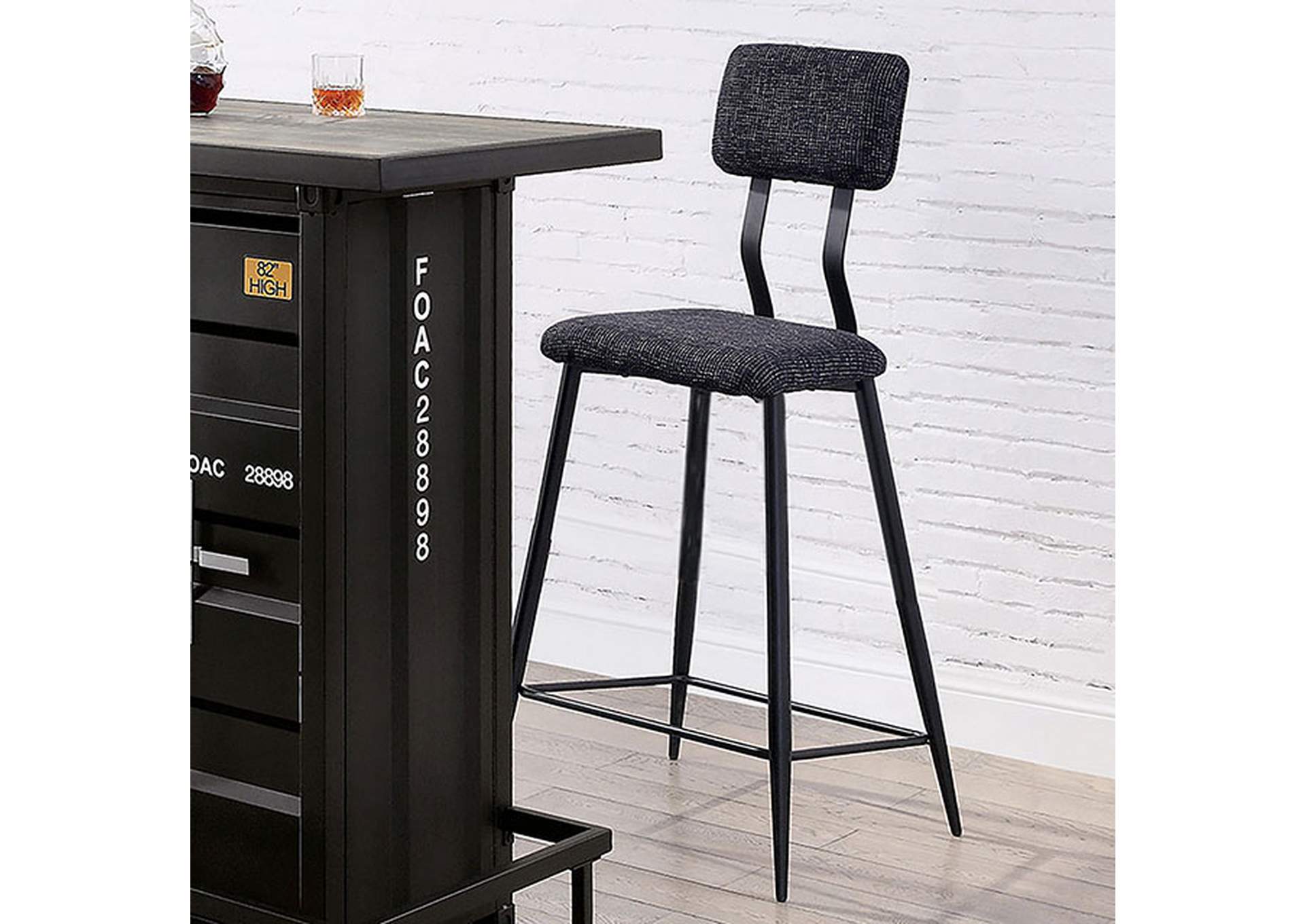 Dicarda Bar Ht. Chair (2/CTN),Furniture of America